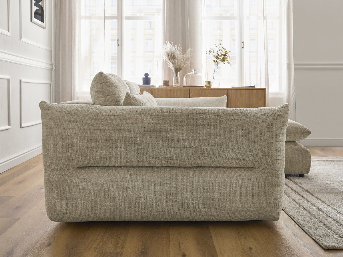 Bobochic Neil Ecksofa Strukturstoff Beige Ecke rechts