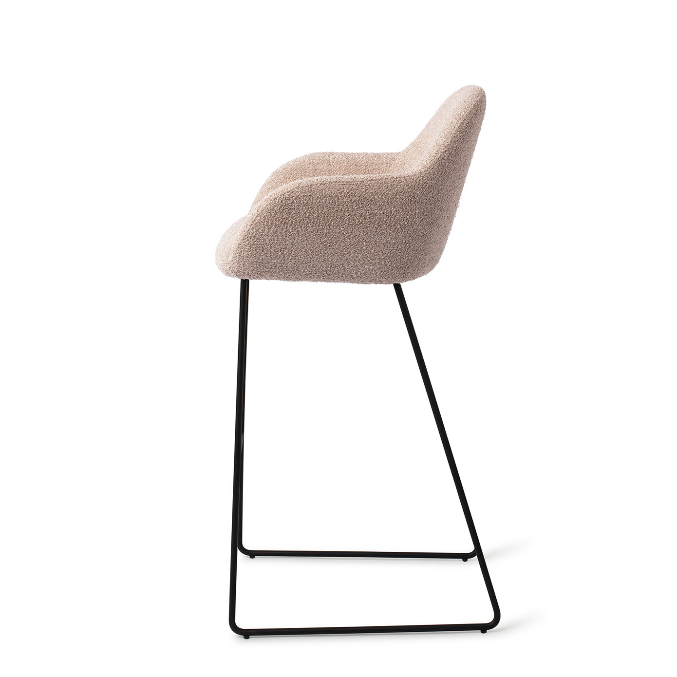 Jesper Home Barhocker Kushi Stone Haze Slide Schwarz Barhöhe 75 cm