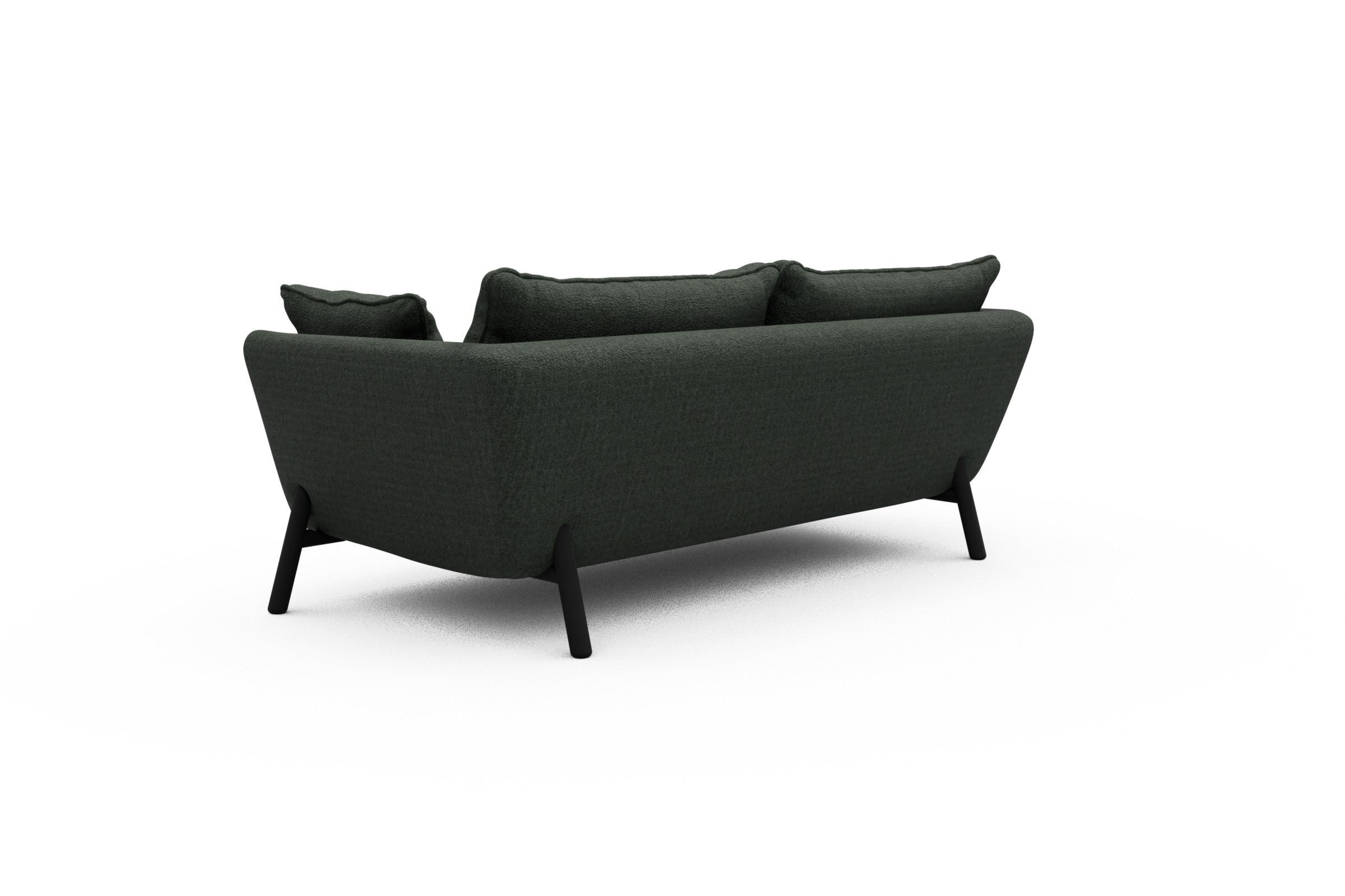 Sofa Emil PREMIUM 2-Sitzer Beinfarbe Eiche Schwarz Aivi-Pine-Green