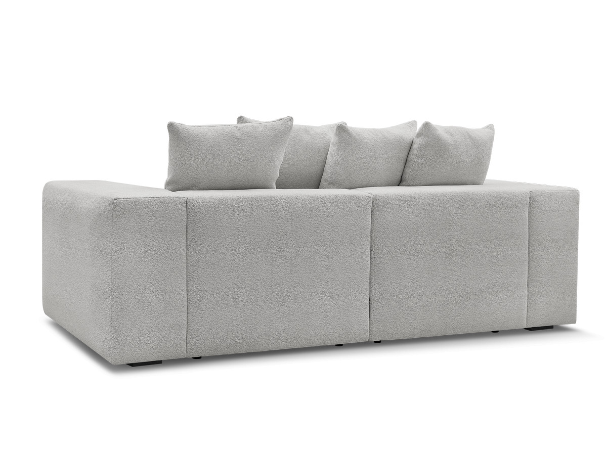 Bobochic Voltaire Sofa 3-Sitzer 248 × 100 cm Melange-Stoff Hellgrau