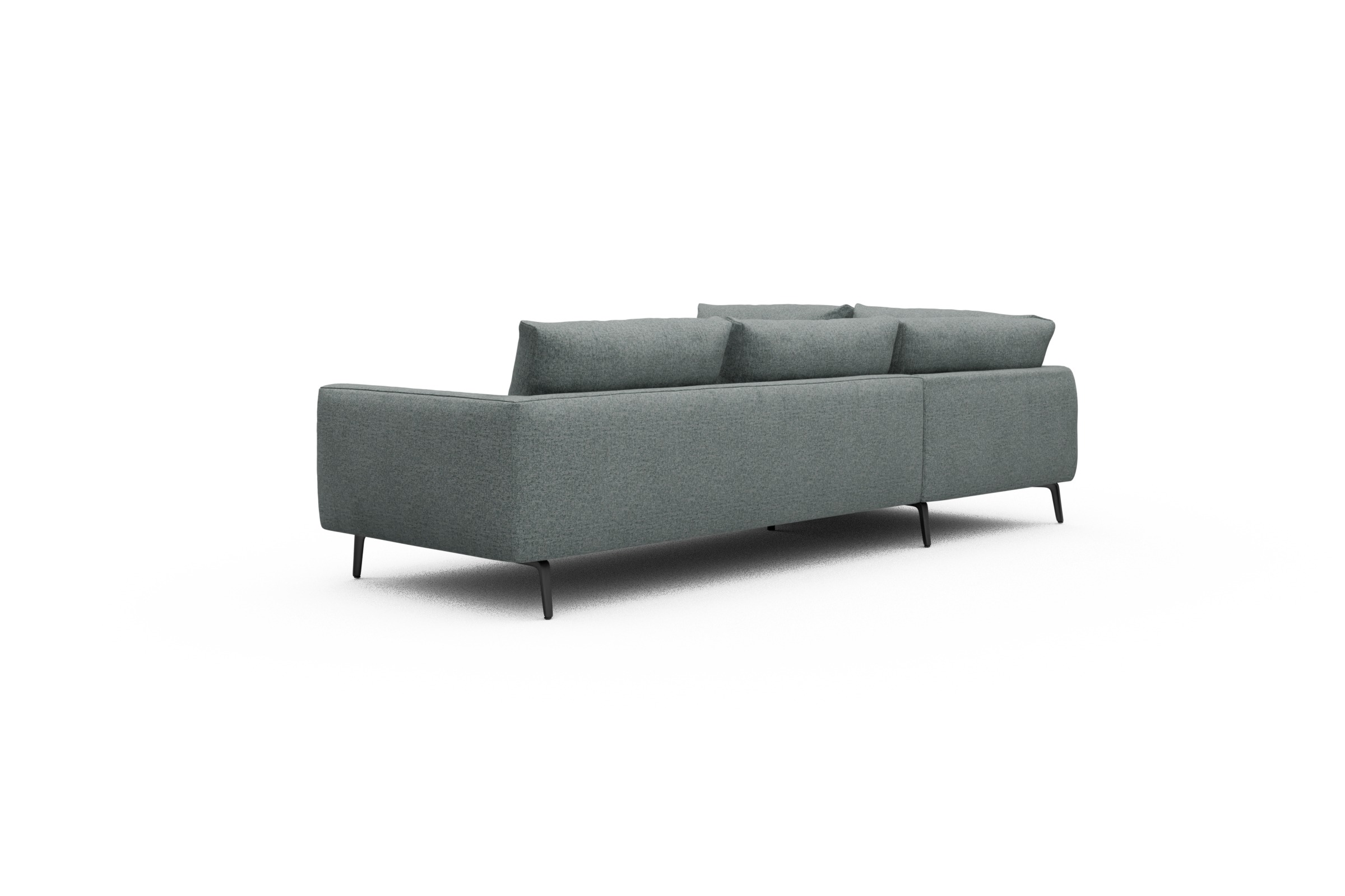 Ecksofa Karl Relax-Ecke links mit 2,5-Sitzer Casone-Light-Mixed-Green