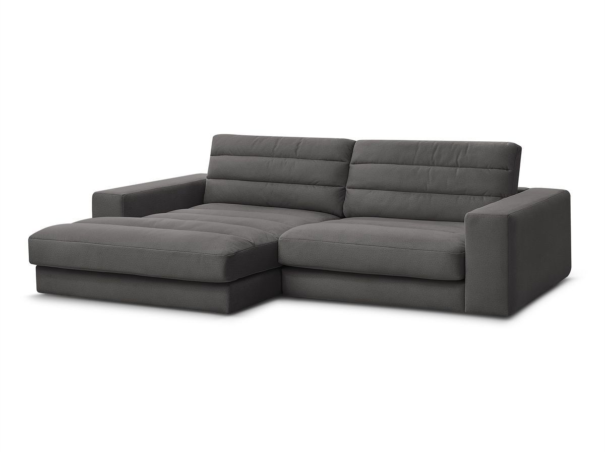 Bobochic Sierra Ecksofa Samt Schwarz Ecke links