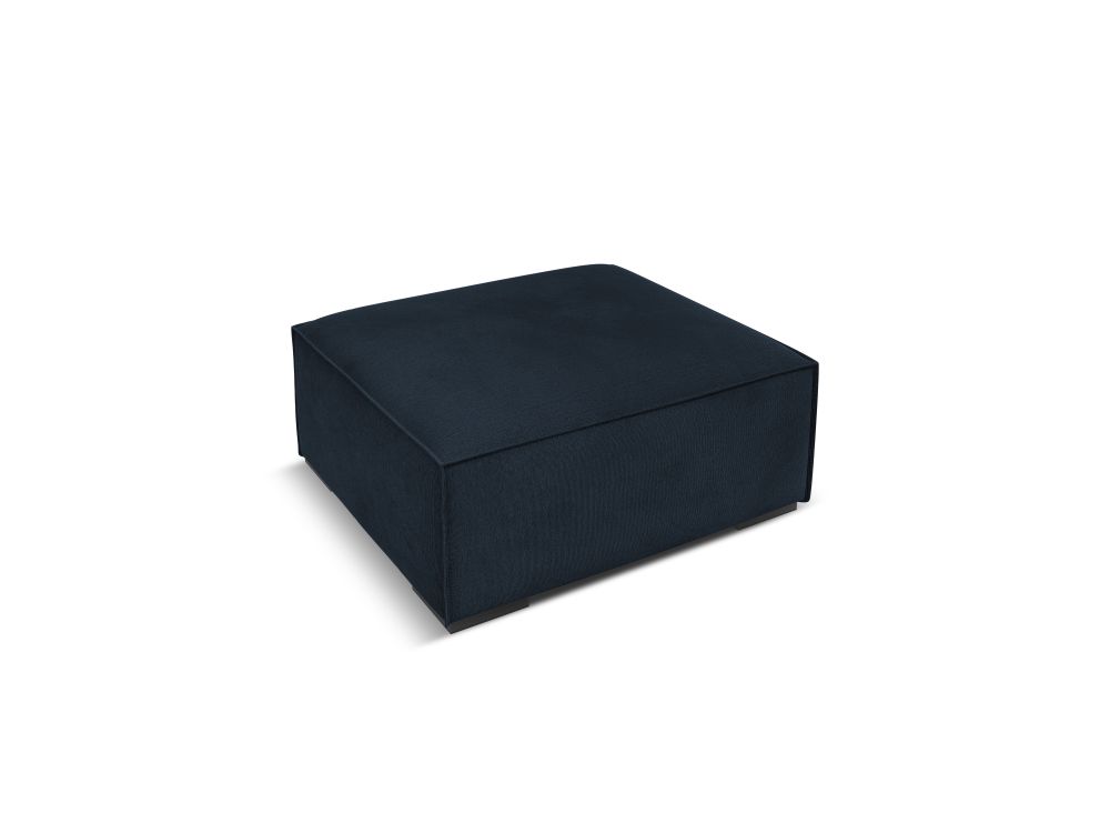 Cosmopolitan Design Pouf Turin Strukturierter Stoff Rosario Dunkelblau