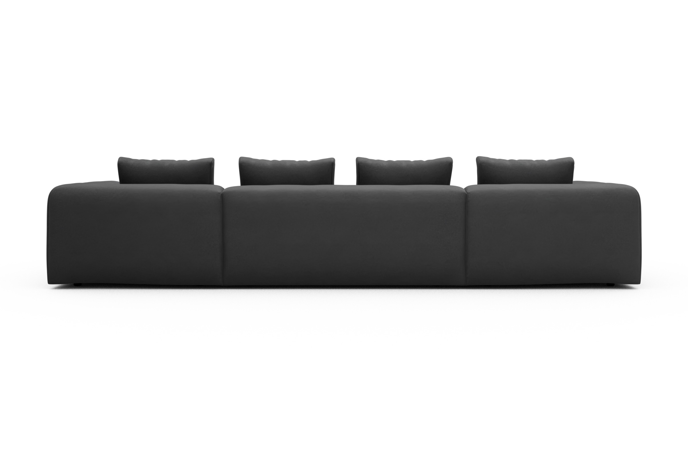 Wohnlandschaft Fred mit 2-Sitzer und Chaiselongue beidseitig Satya-Zinc