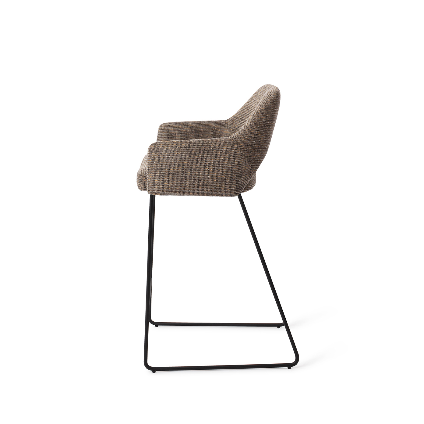 Jesper Home Barhocker Yanai Checked Chestnut Slide Schwarz Tresenhöhe 65 cm