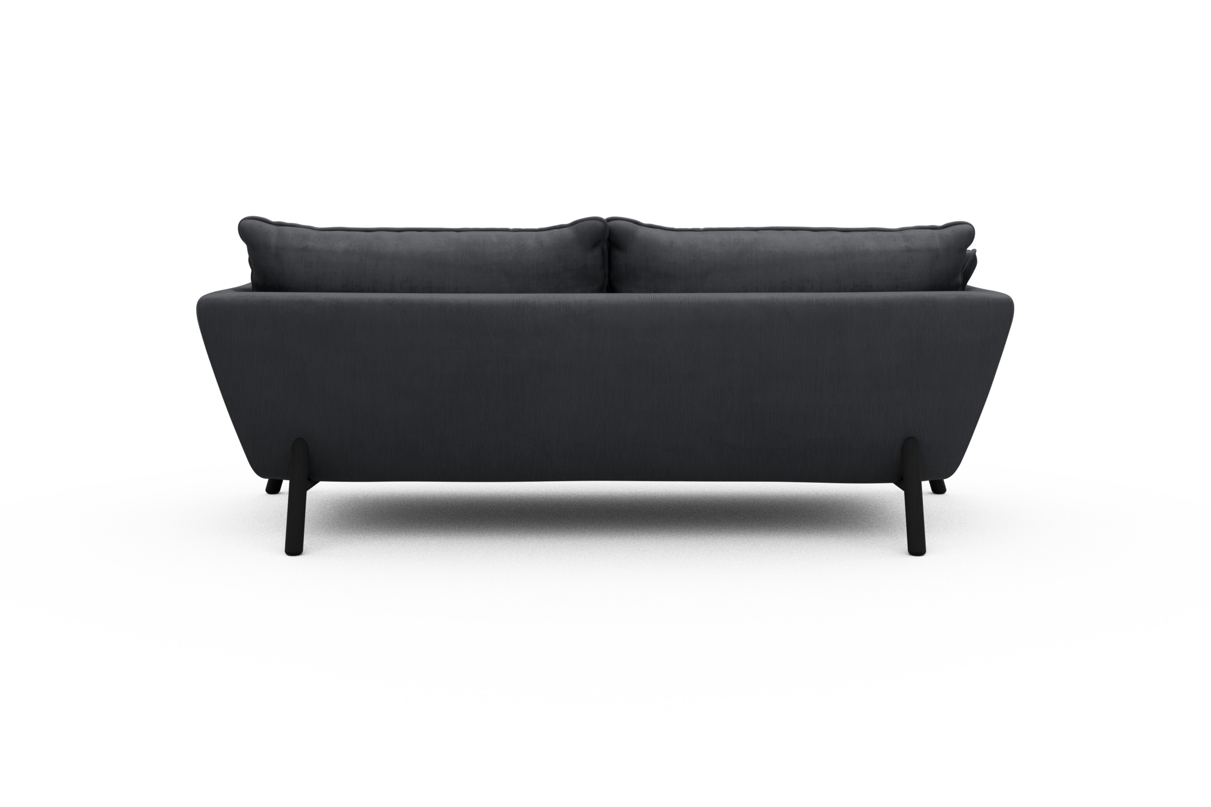 Sofa Emil PREMIUM 3-Sitzer Beinfarbe Eiche Schwarz Cordufine-Slate-Grey