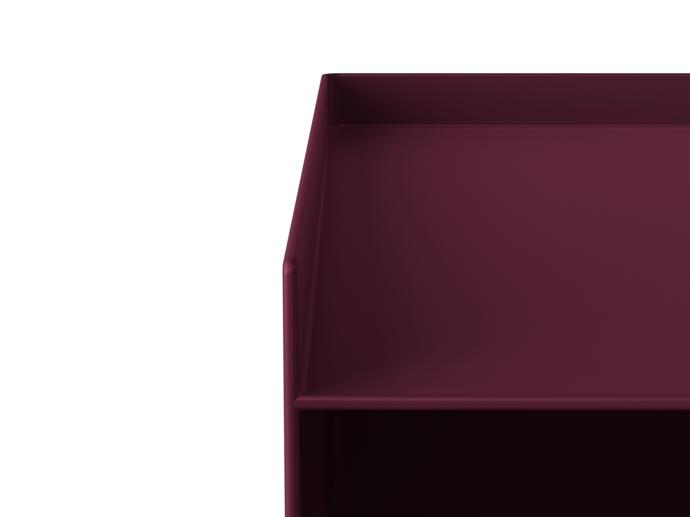 Cosmopolitan Design Nachttisch Ovada Burgundfarben