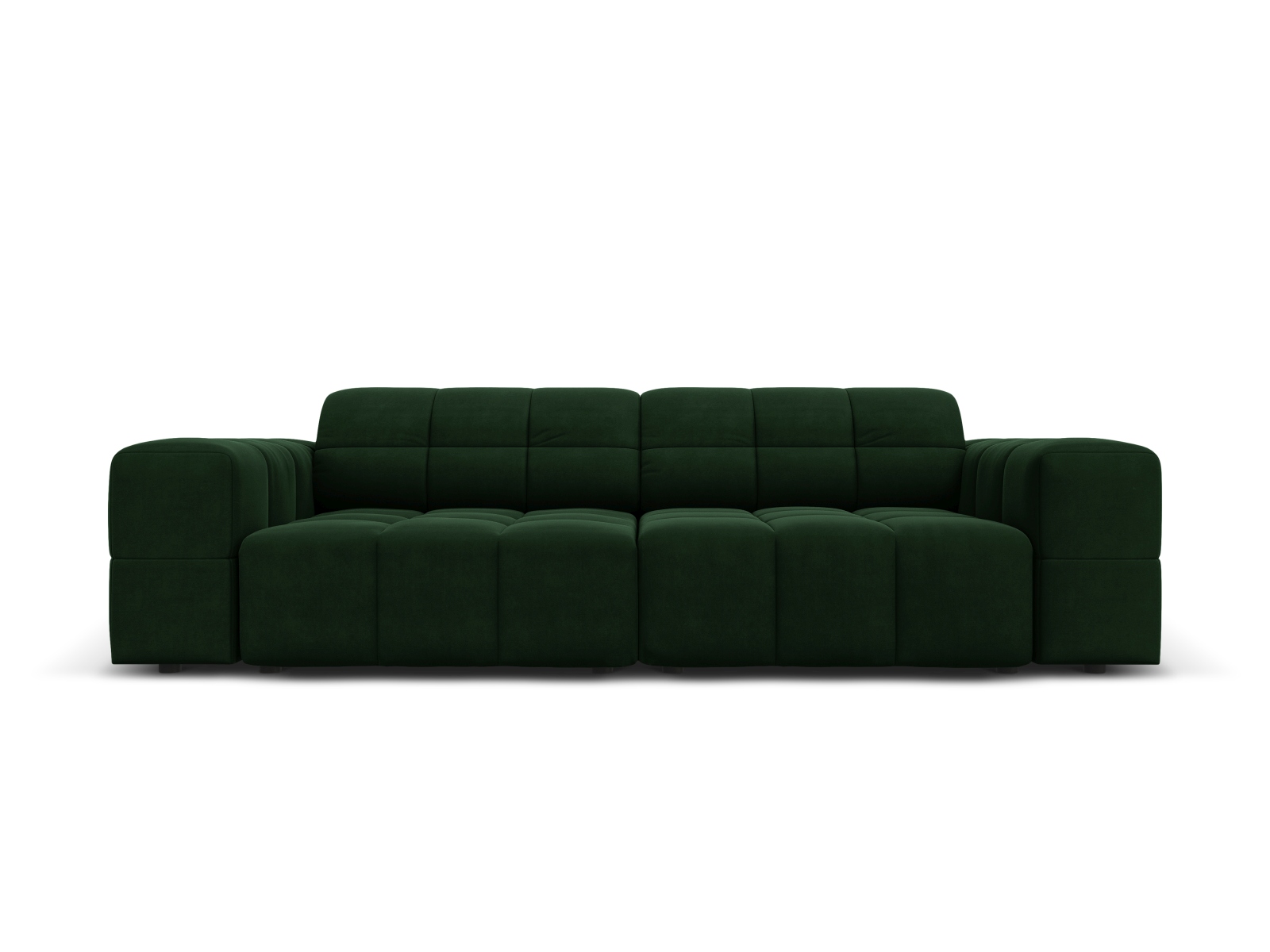 Cosmopolitan Design Sofa Chicago 3-Sitzer Samt Bluvel Flaschengrün