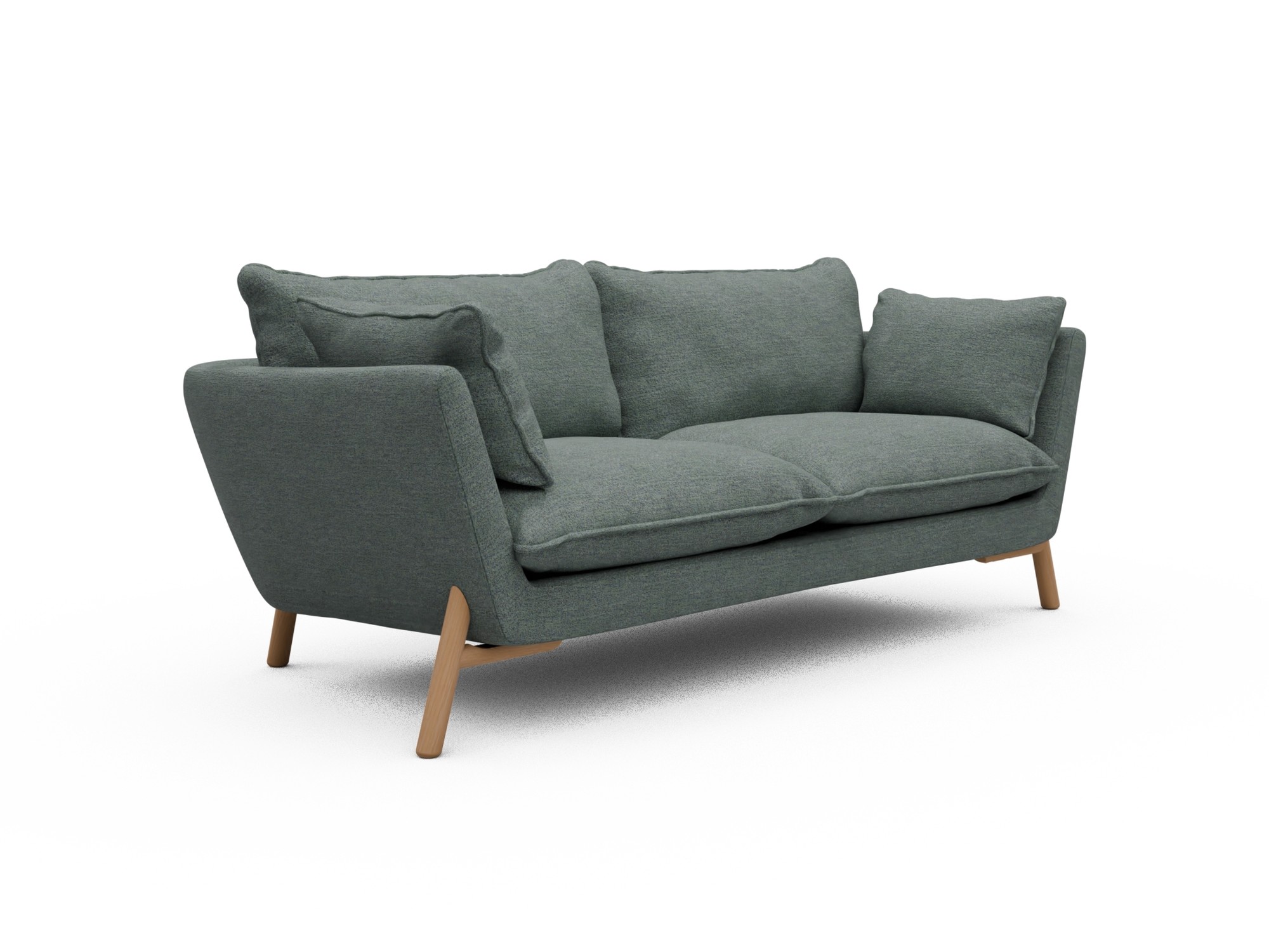 Skandi Home Sofa Emil Soft 2-Sitzer Beinfarbe Eiche Natur Carreno-Ice-Blue moebelfaktor