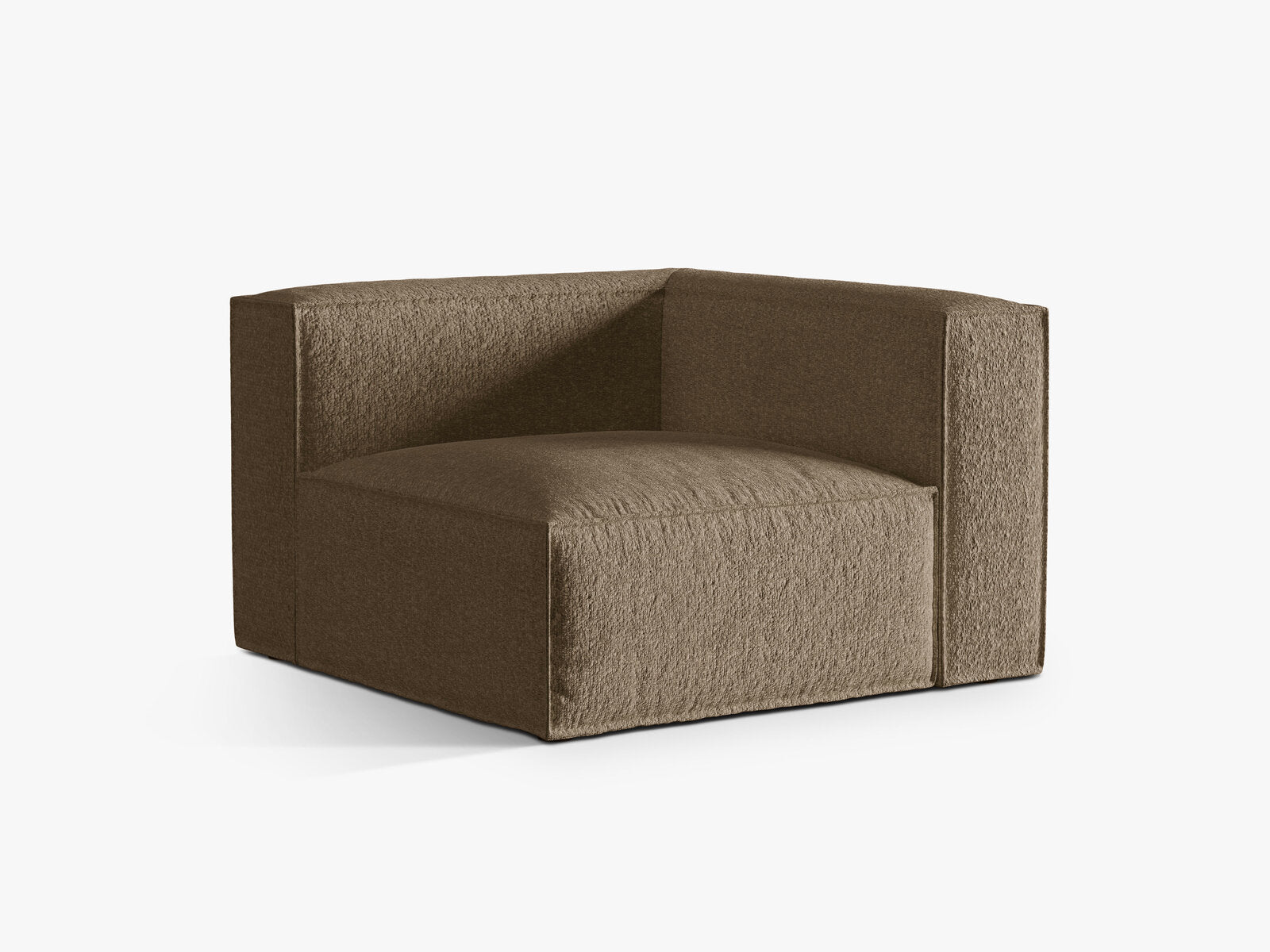 Micadoni Eckmodul Nuria 1-Sitzer Boucle Cappuccino