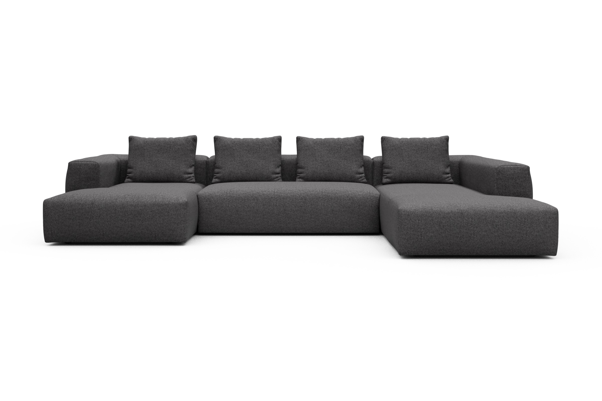 Skandi Home Wohnlandschaft Fred Relax-Ecke rechts mit 2-Sitzer und Chaiselongue links Sama-Antracite moebelfaktor