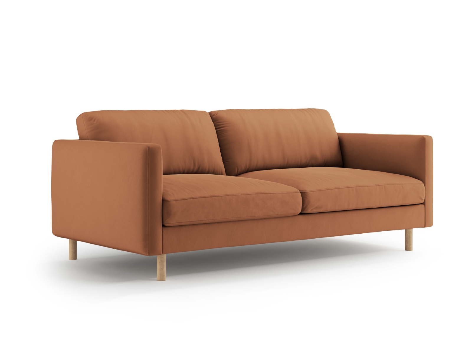 Micadoni Sofa Eden 3-Sitzer Samt Honig