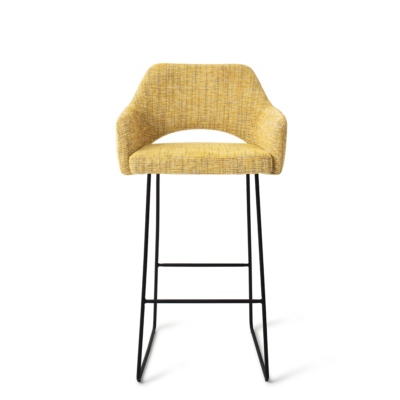 Jesper Home Barhocker Yanai Lemon Lines Slide Schwarz Barhöhe 75 cm