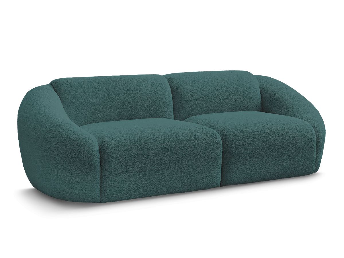 Bobochic Tina Sofa 3-Sitzer Bouclé-Stoff Hellblau