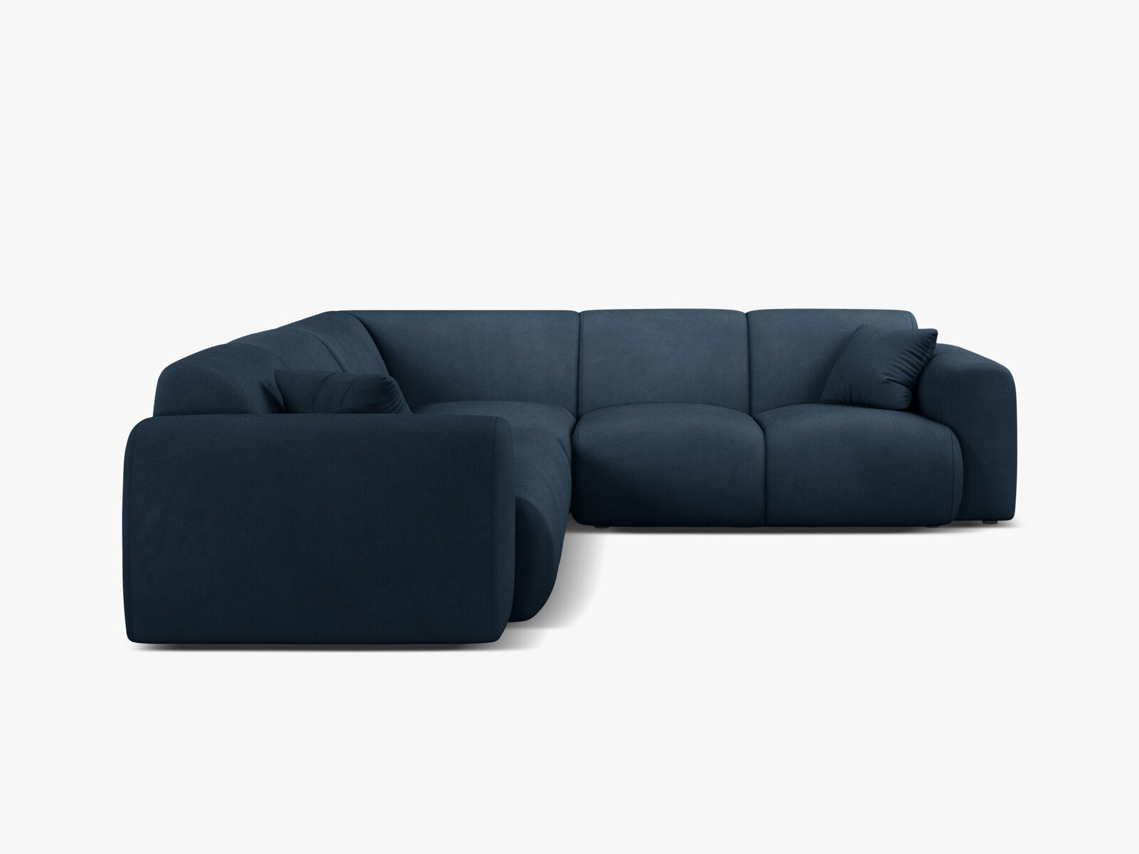 Micadoni Ecksofa Molino 5-Sitzer Strukturierter Stoff Rebel Königsblau