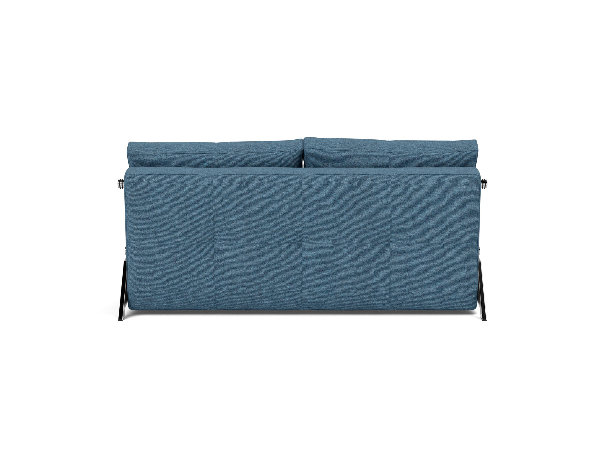 Schlafsofa Cubed 160 Strukturierter Stoff Weda 302-Weda-Blue Beine Chrom