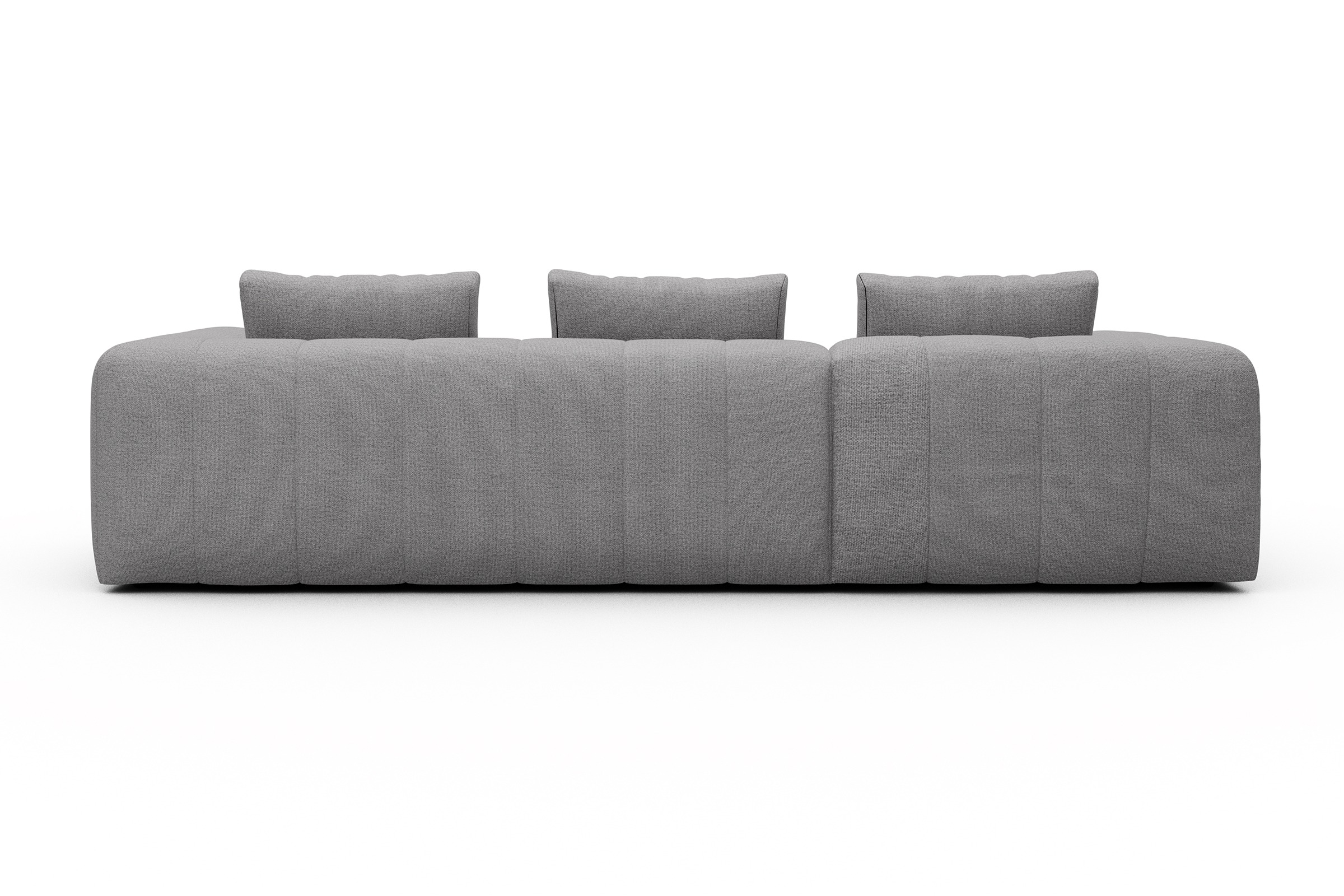Ecksofa Hugo 2,5-Sitzer Armlehne rechts mit Chaiselongue Sama-Grey