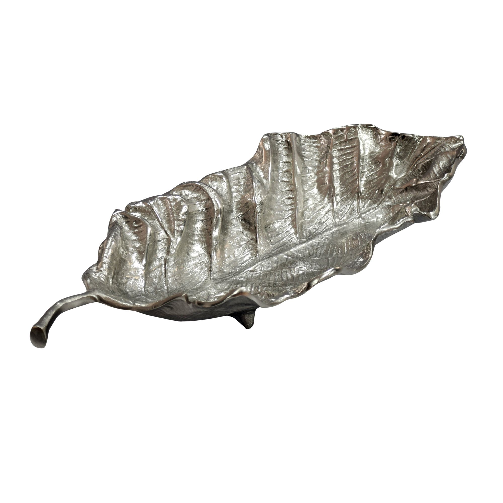 Dekoschale Rennebu Aluminium Silber 67 × 27 × 11 cm