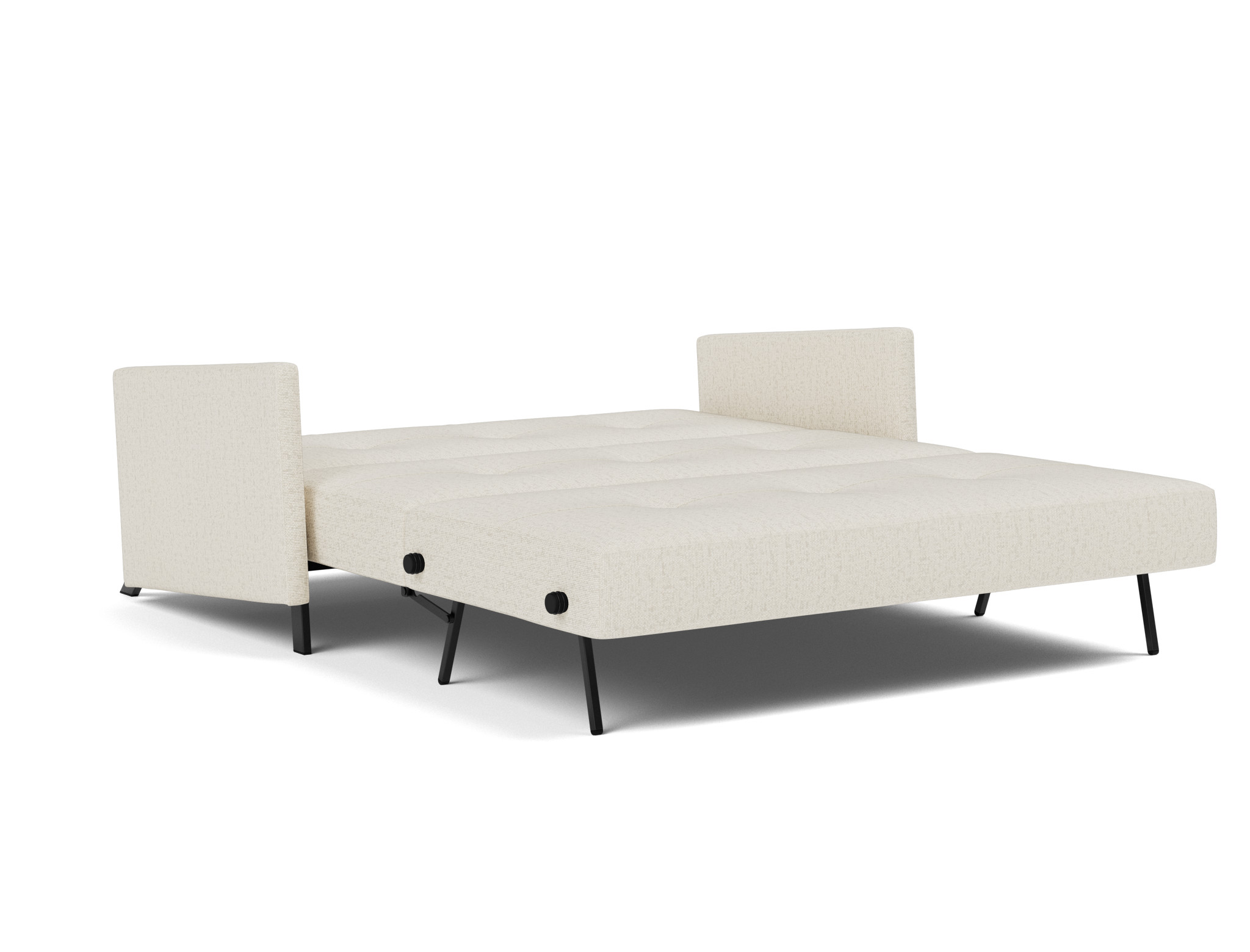 Schlafsofa Cubed mit Armlehnen 160 Boucle Skandi 531-Off-White