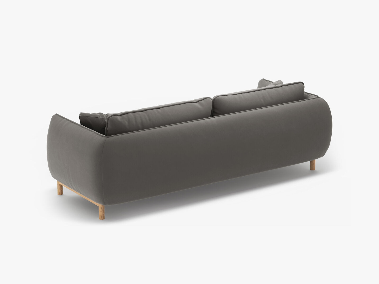 Micadoni Ada Sofa 3-Sitzer Samt Casino Grau
