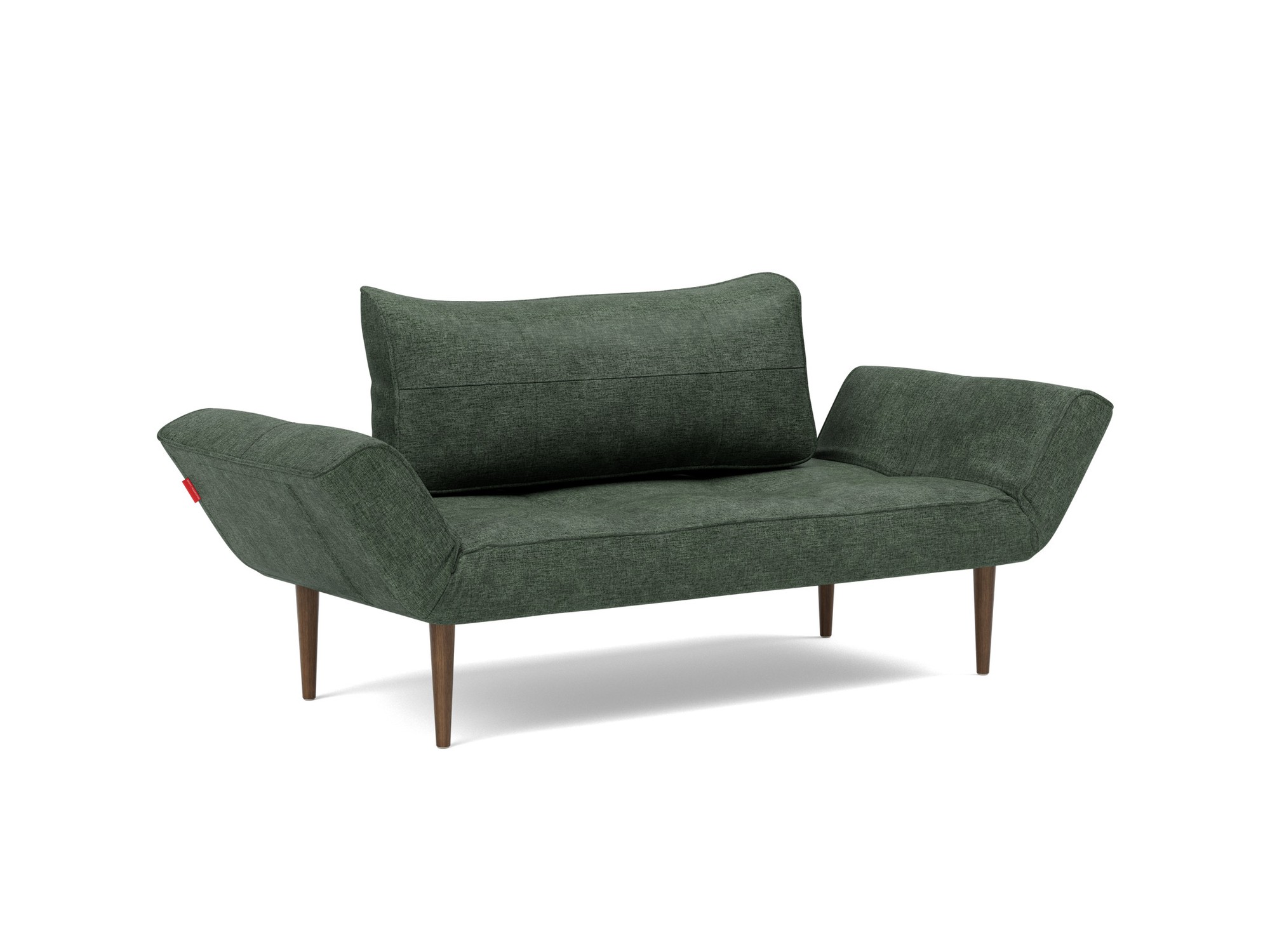 Tagesbett Zeal Flachgewebe Avella 281-Pine-Green Beine Styletto Eiche dunkel