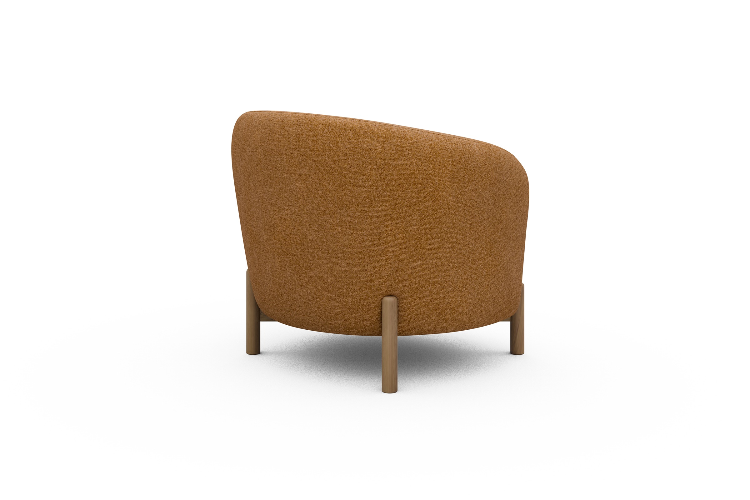 Sessel Ronda Holzbeine Eiche Natur Casone-Warm-Yellow