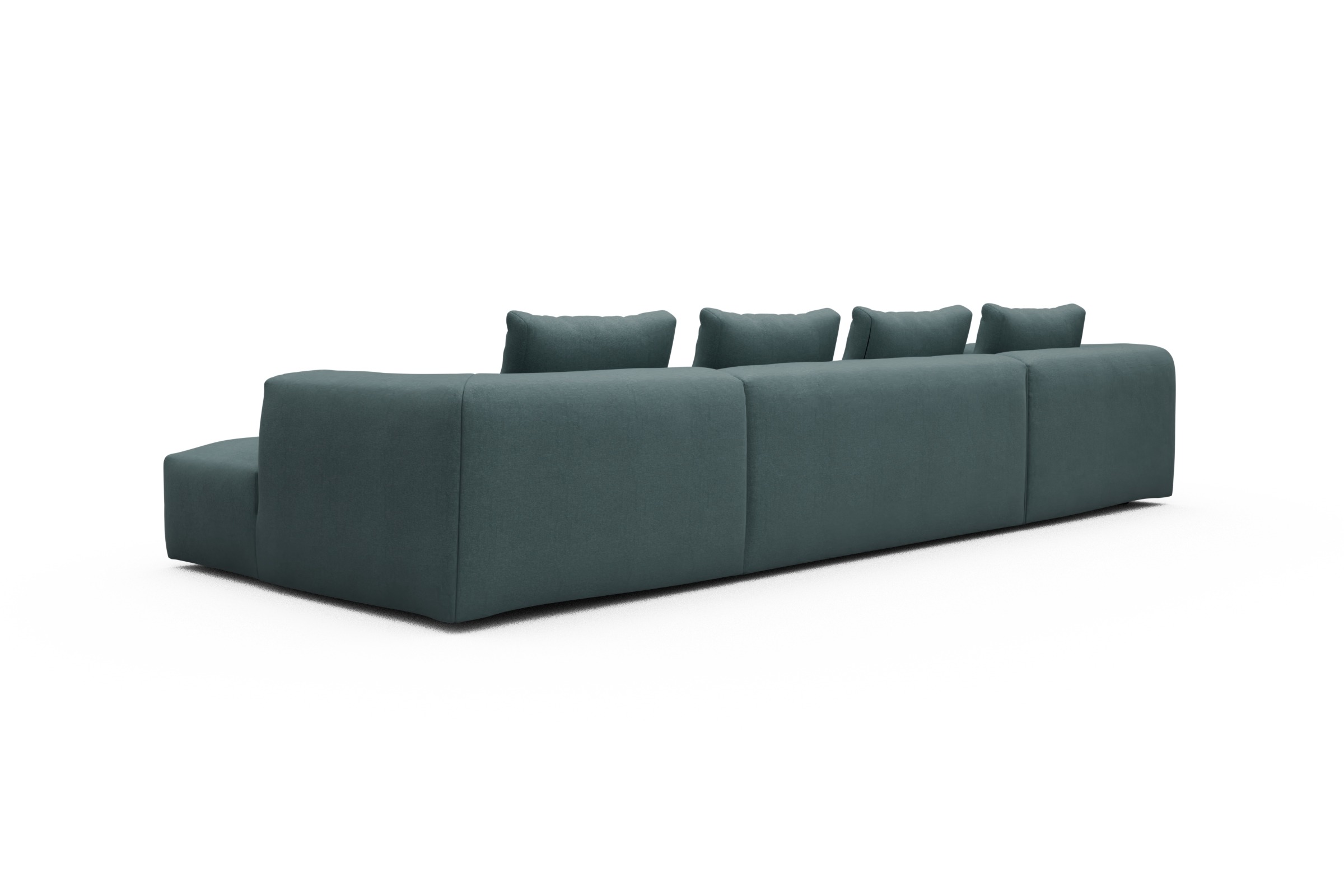 Wohnlandschaft Fred mit 2-Sitzer und Chaiselongue beidseitig Satya-Niagara