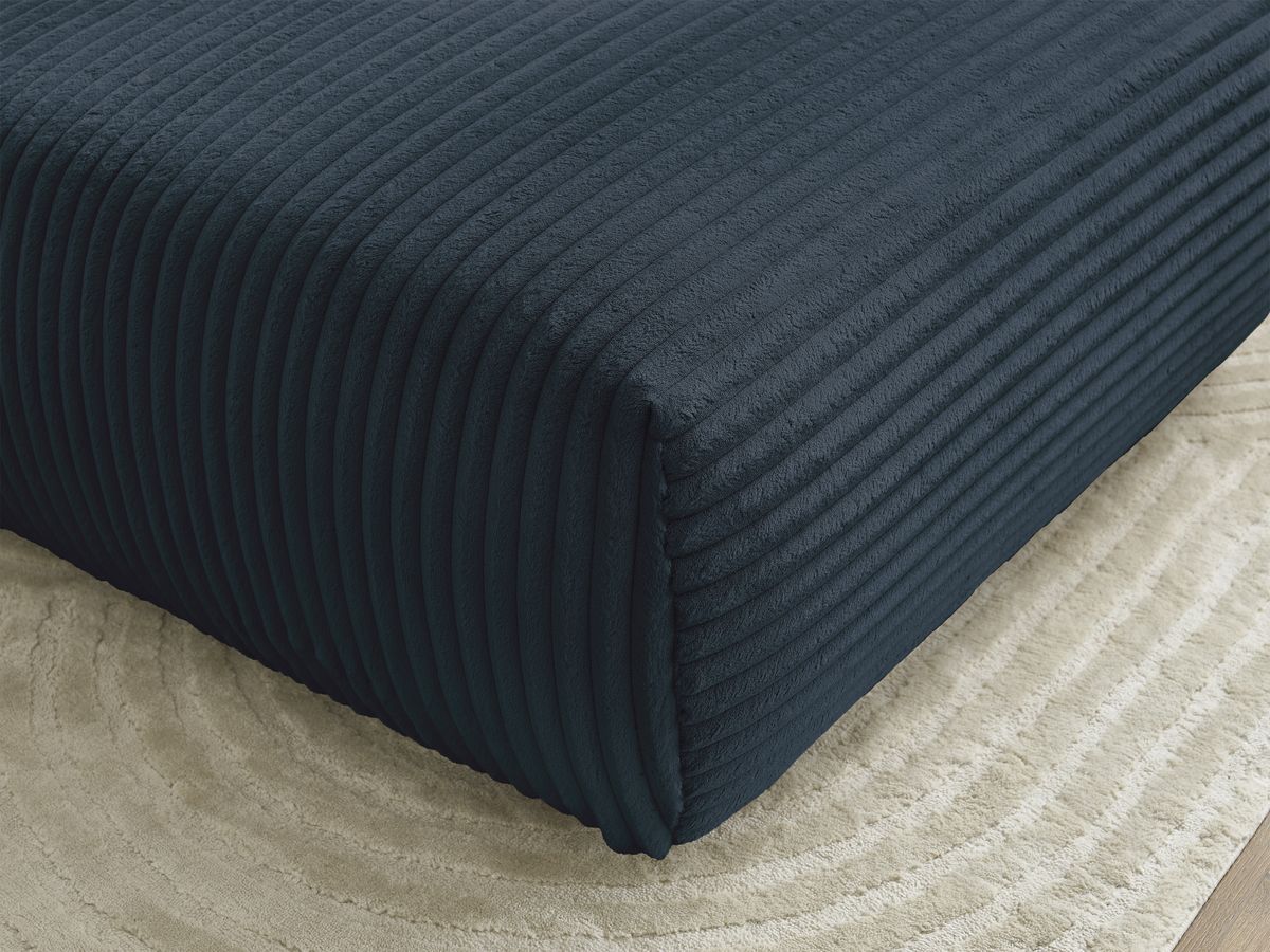 Bobochic Lucien Pouf Breitcord weich Dunkelblau
