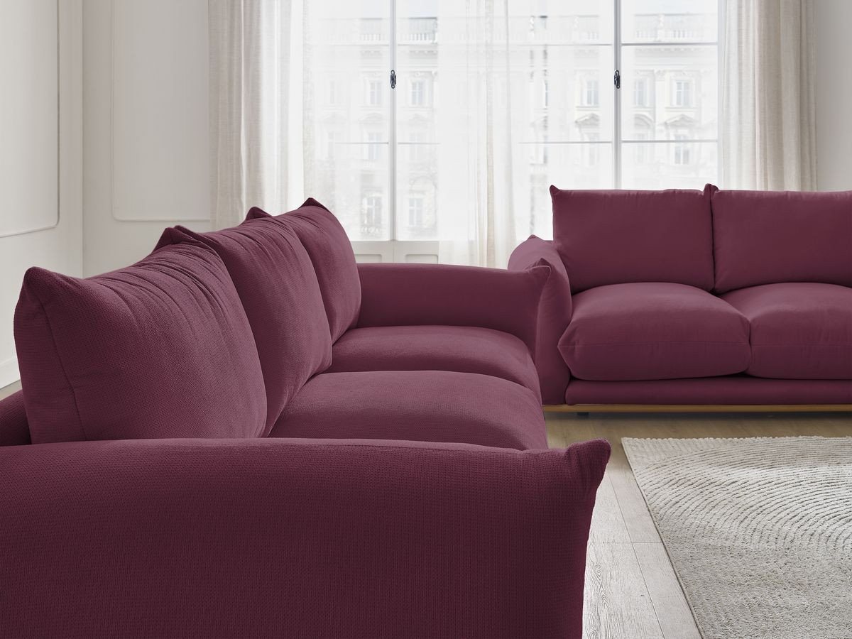 Bobochic Ernest Sofa 5-Sitzer Stoff Rot