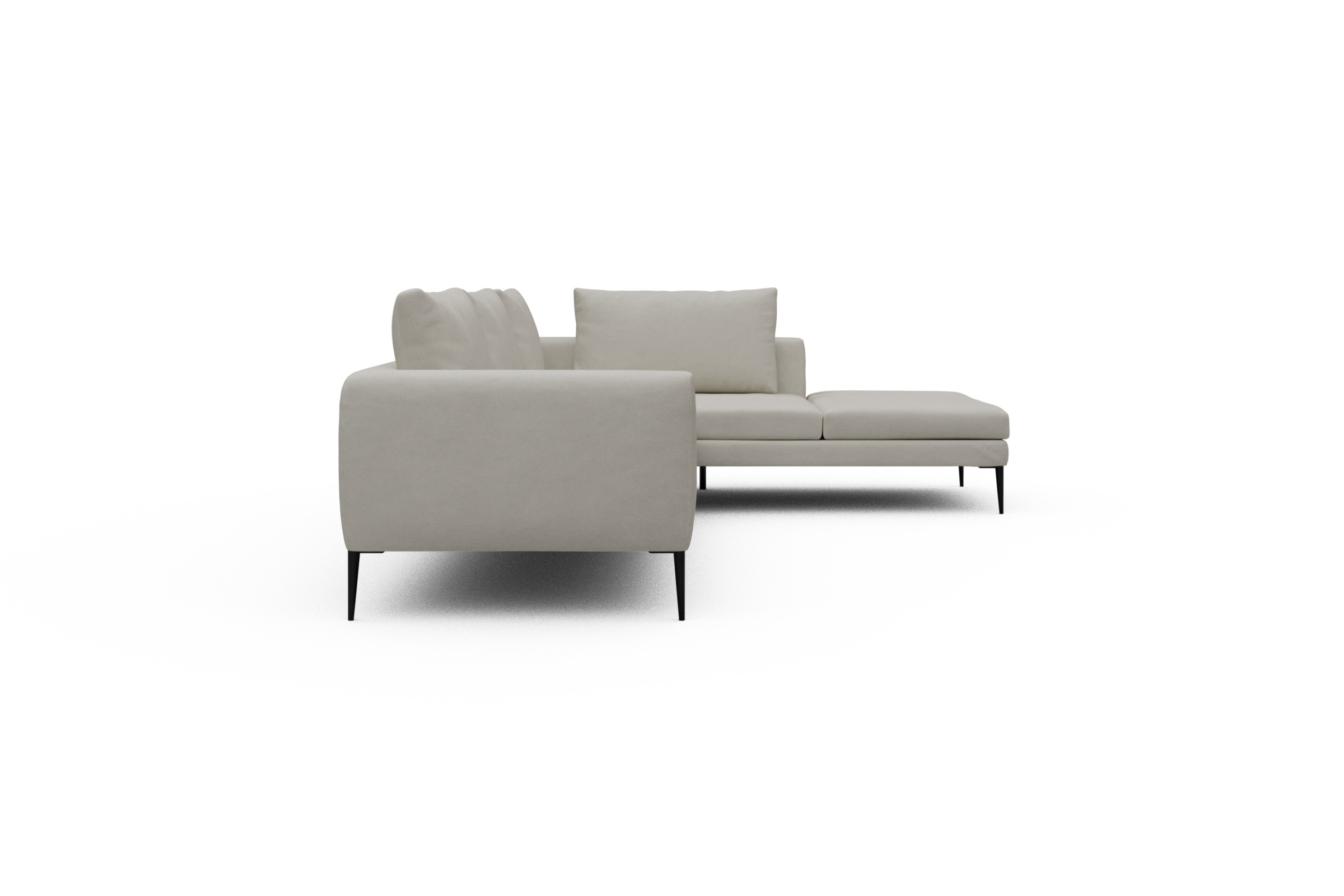 Ecksofa Paul Relax-Ecke links mit 3-Sitzer Denari-Clean-Beige