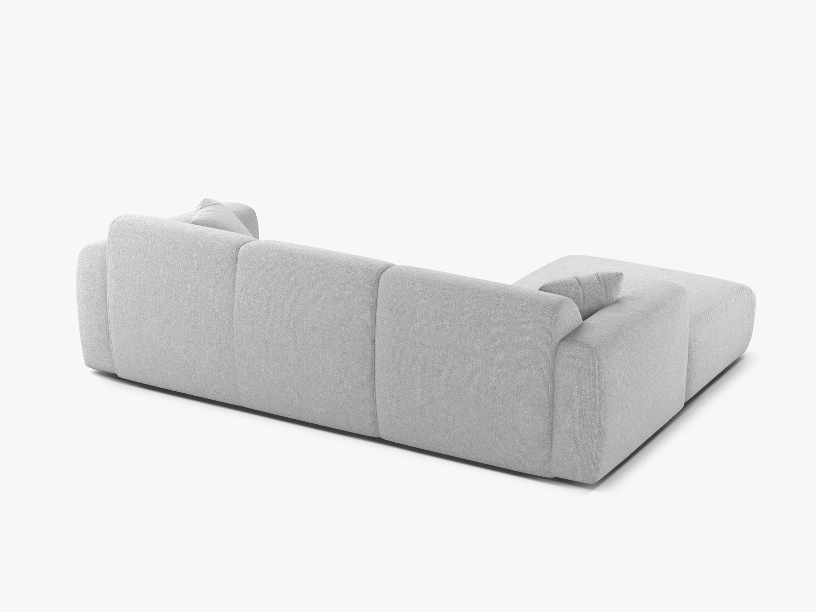 Micadoni Ecksofa Molino 4-Sitzer Links Chenille Eden Silber