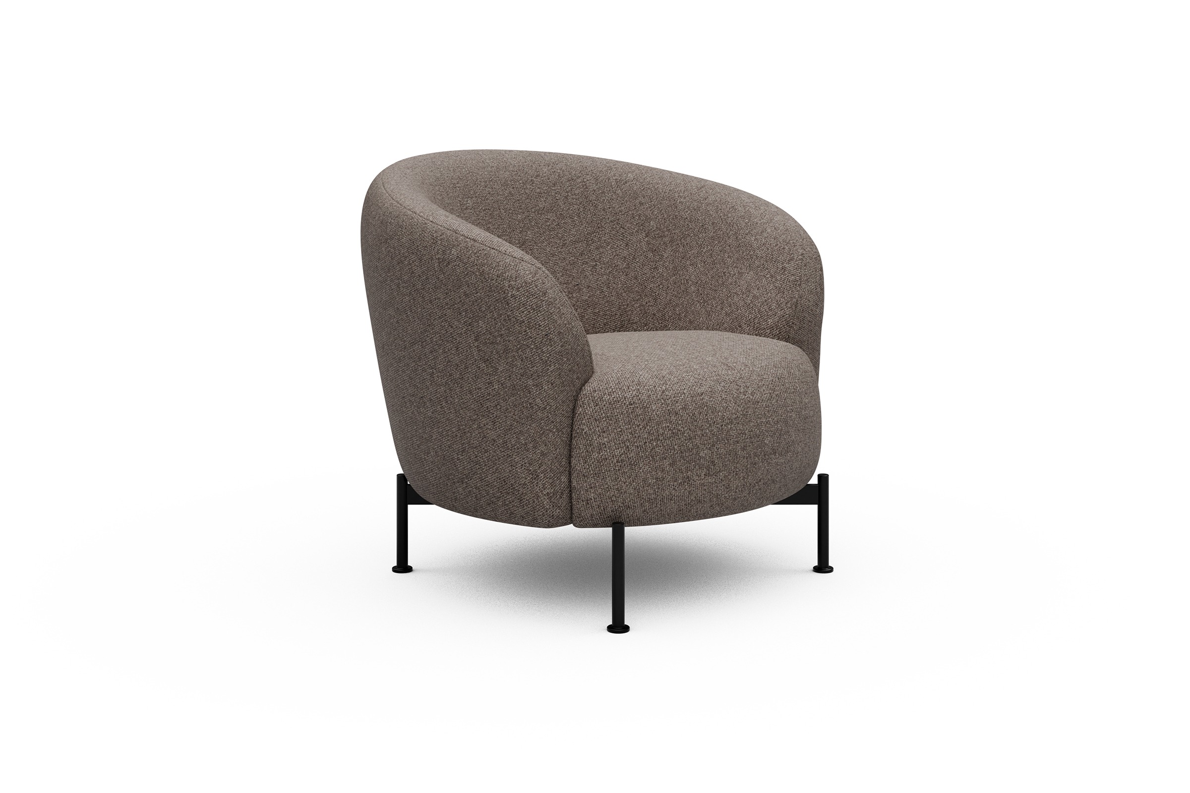 Sessel Ronda X-Metallgestell Schwarz Sama-Stone