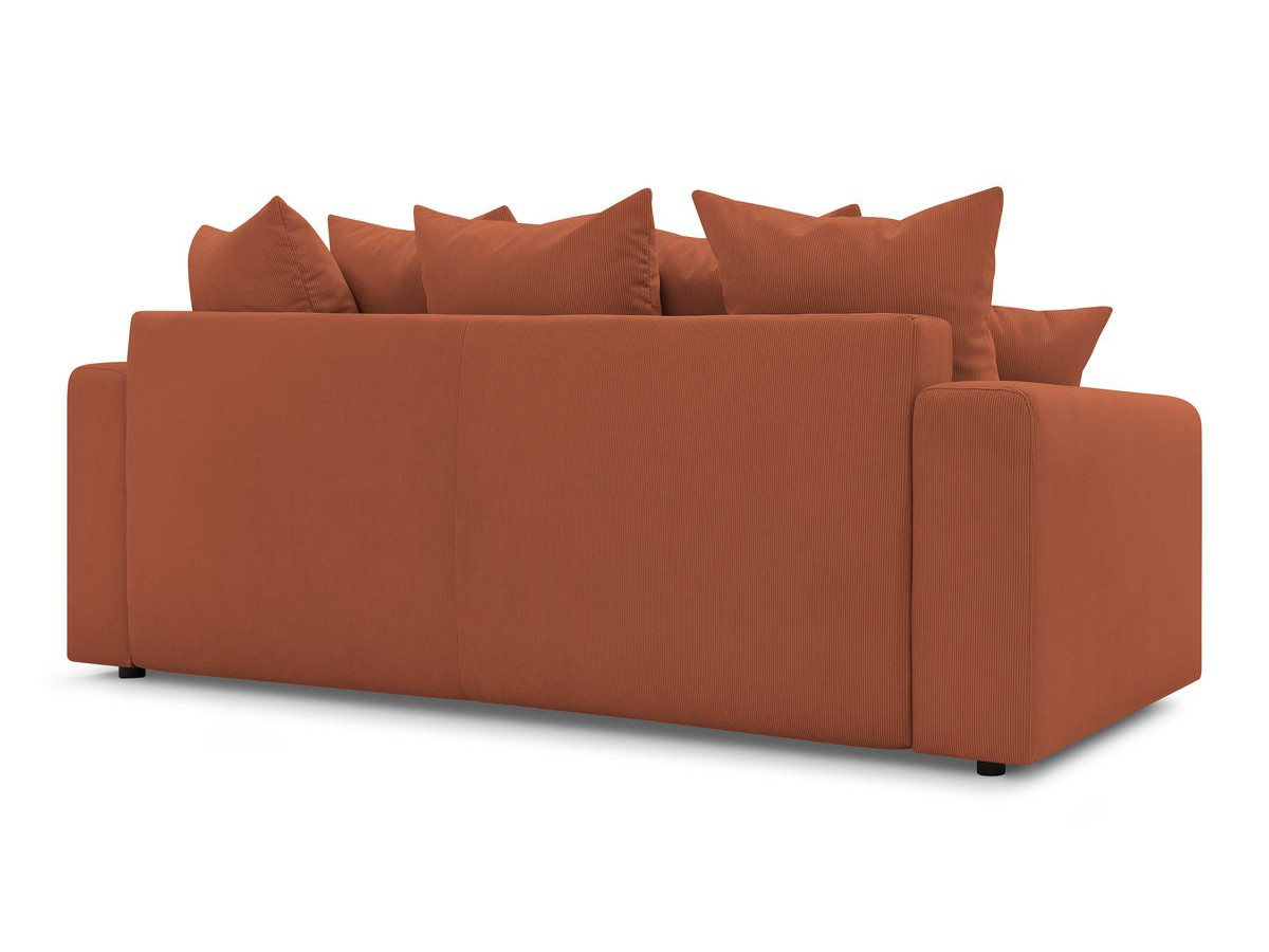 Bobochic Envy Schlafsofa 3-Sitzer mit Bettkasten Cordsamt Orange