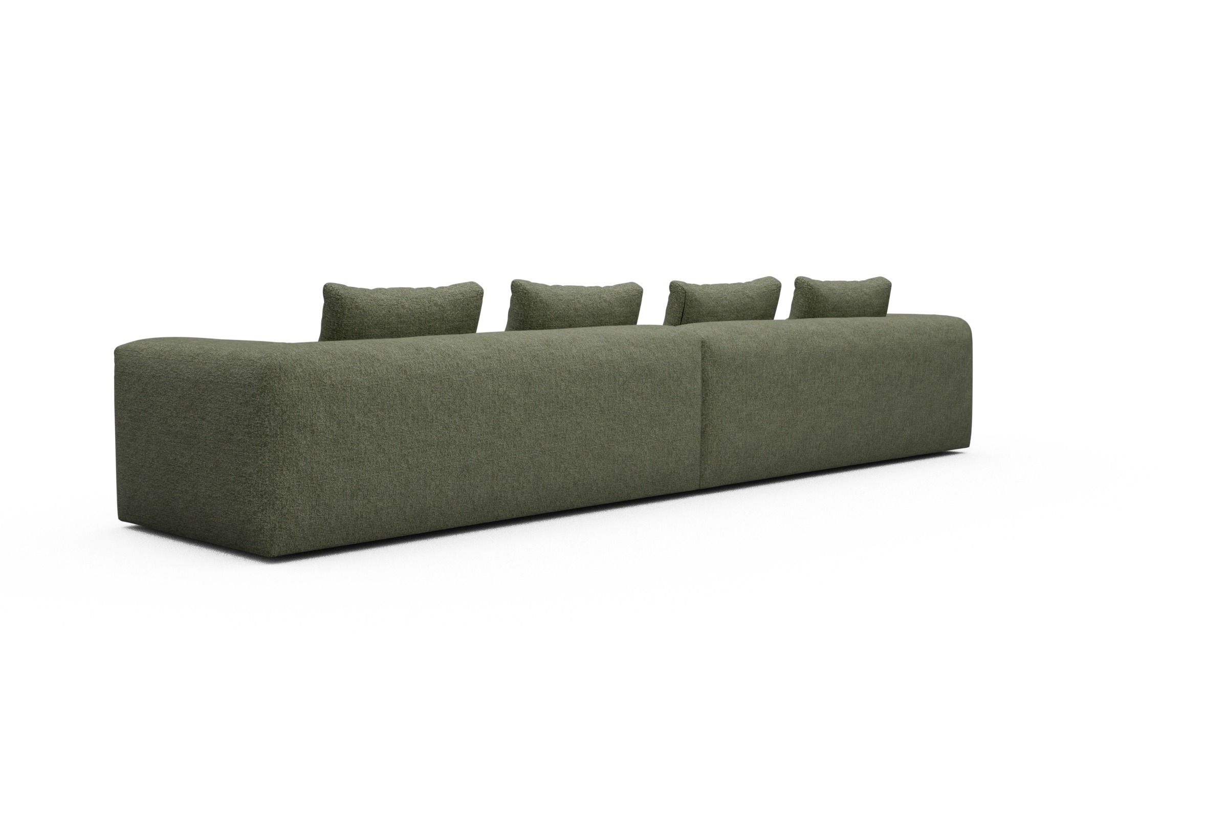 Sofa Modulares XXL Sofa Fred 5-Sitzer Carreno-Vivid-Green