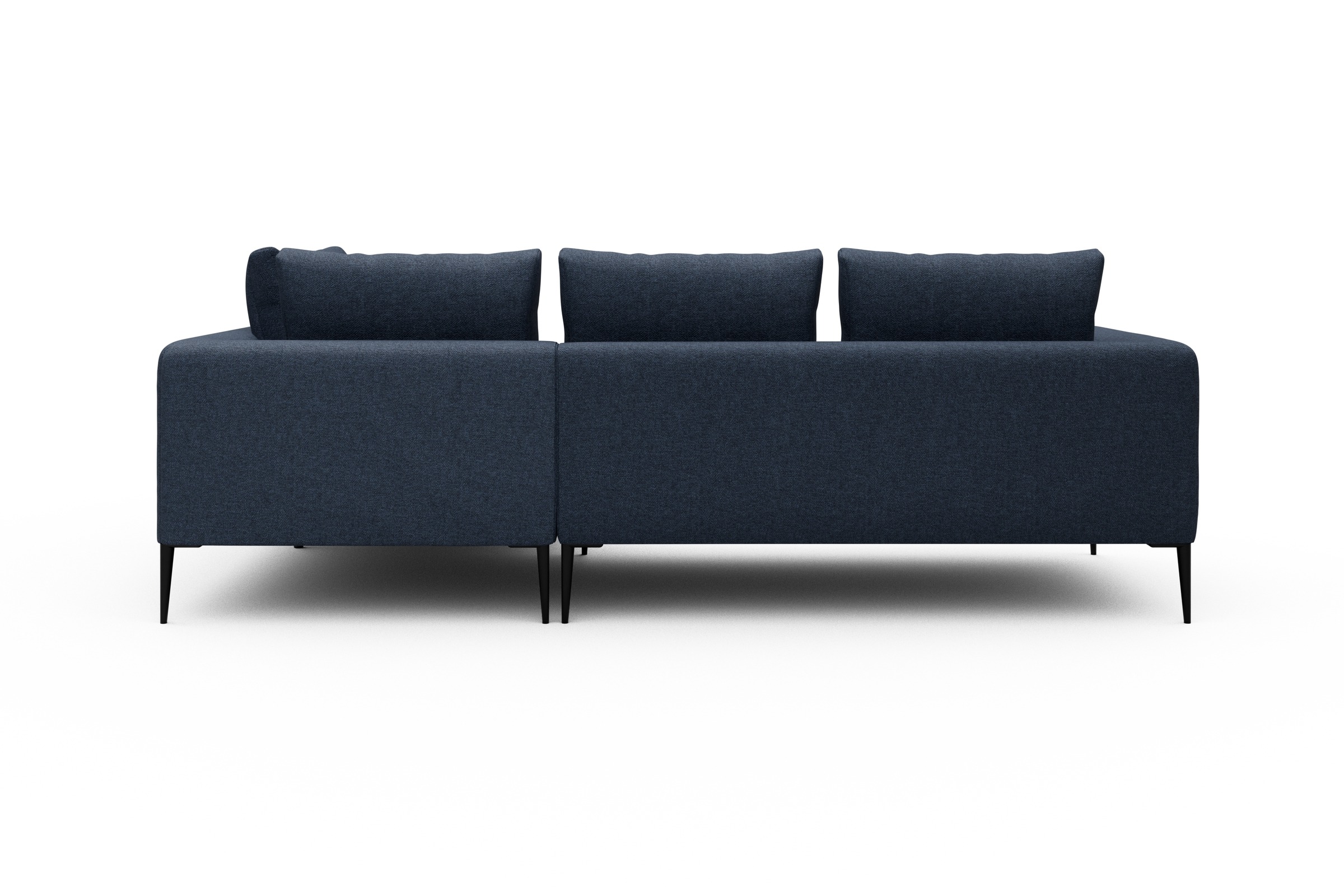 Ecksofa Paul Relax-Ecke rechts mit 2-Sitzer Sama-Deep-Blue