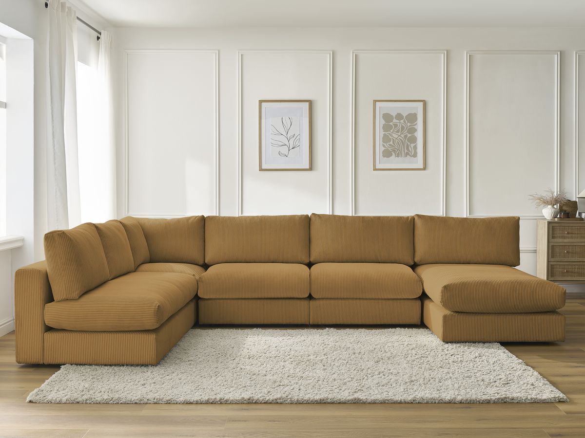 Bobochic Paris Ecksofa Cordsamt Gelb