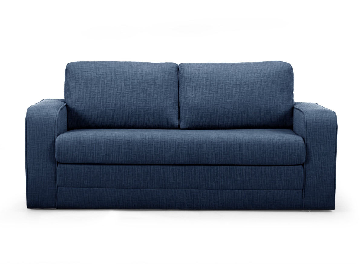 Bobochic Come Schlafsofa 2-Sitzer Strukturstoff Dunkelblau
