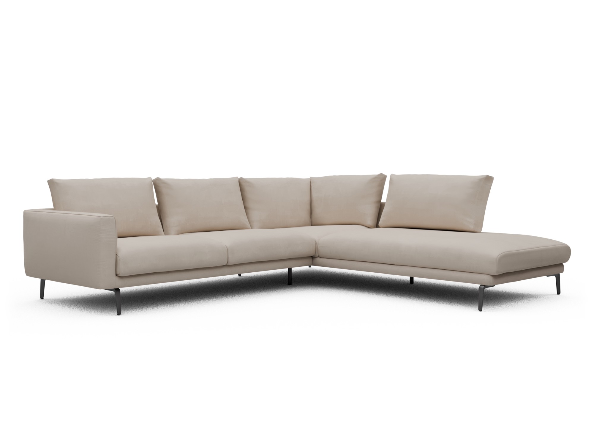 Skandi Home Ecksofa Karl Relax-Ecke rechts mit 2,5-Sitzer Cordufine-Off-White moebelfaktor