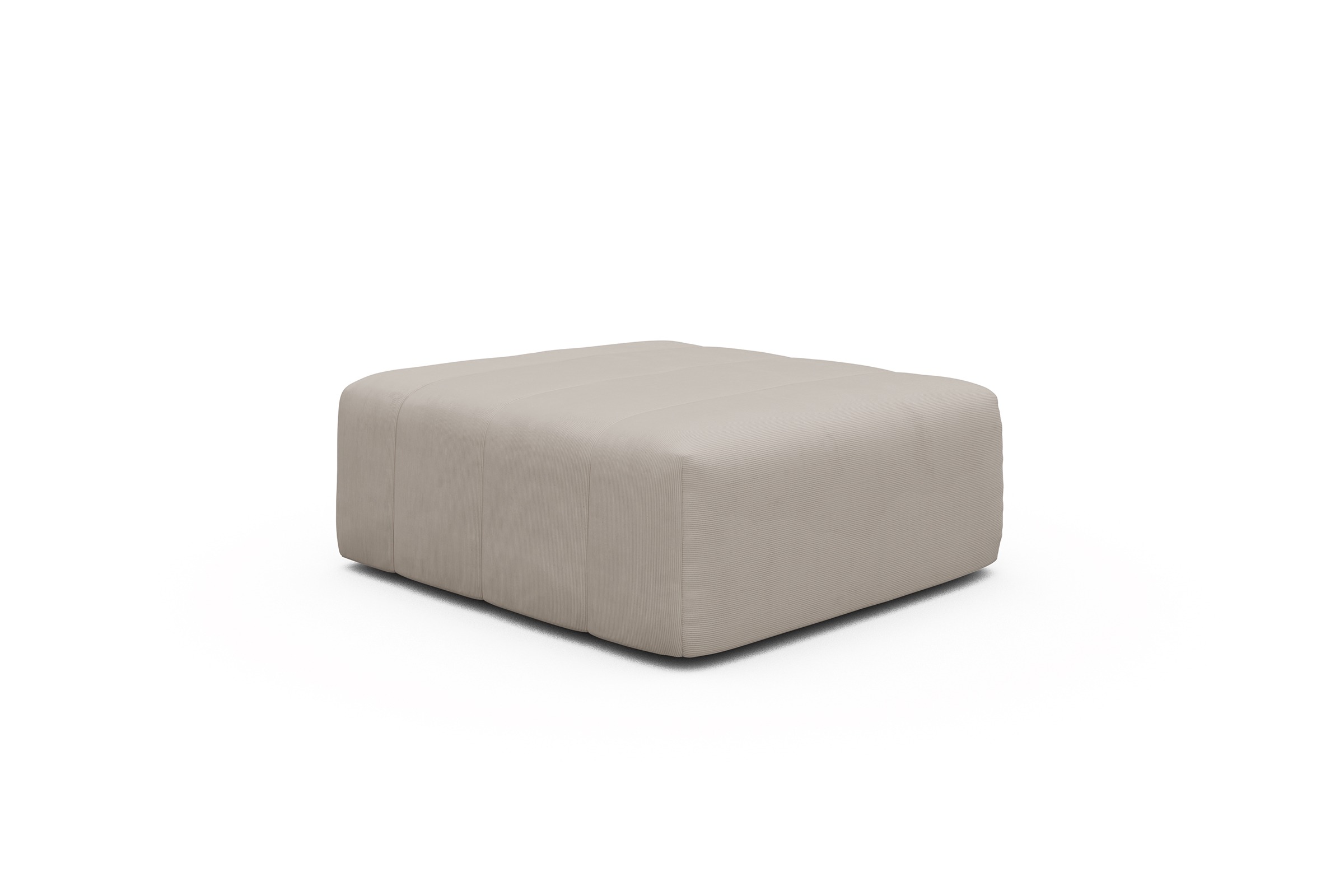 Sitzhocker Hugo Ottomane Cordufine-Off-White