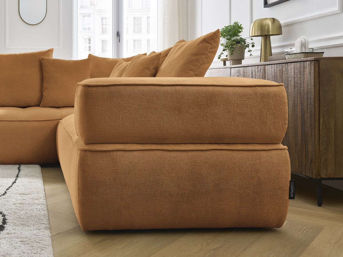 Bobochic Whesley Ecksofa Stoff Gelb Ecke links