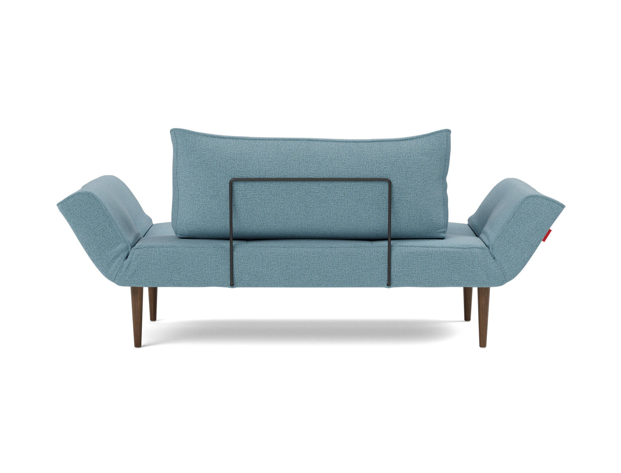 Tagesbett Zeal Flachgewebe Mixed Dance 525-Light-Blue Beine Styletto Eiche dunkel