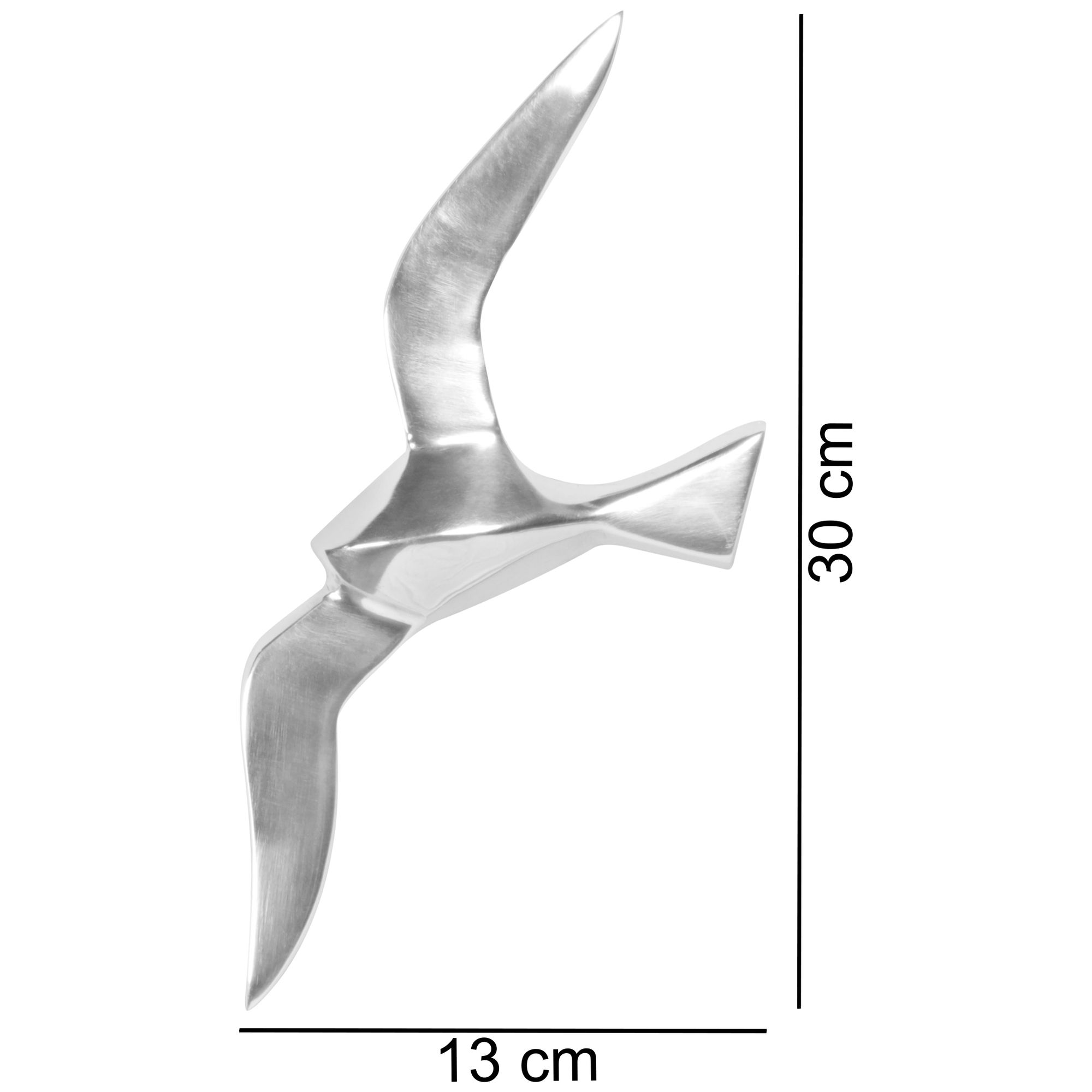 Wandobjekt Maloy Aluminium Silber