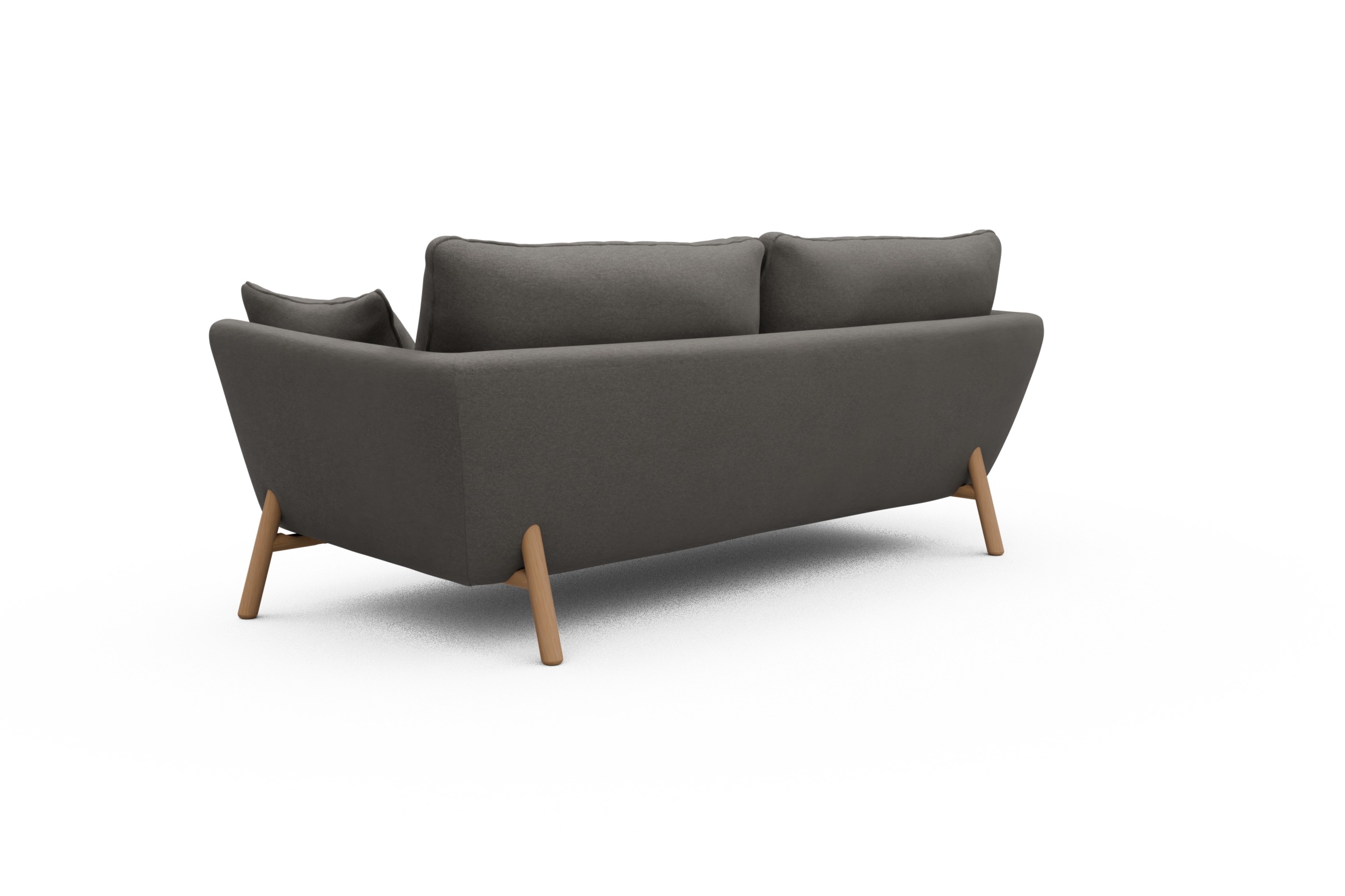 Sofa Emil 3-Sitzer Beinfarbe Eiche Natur Satya-Taupe