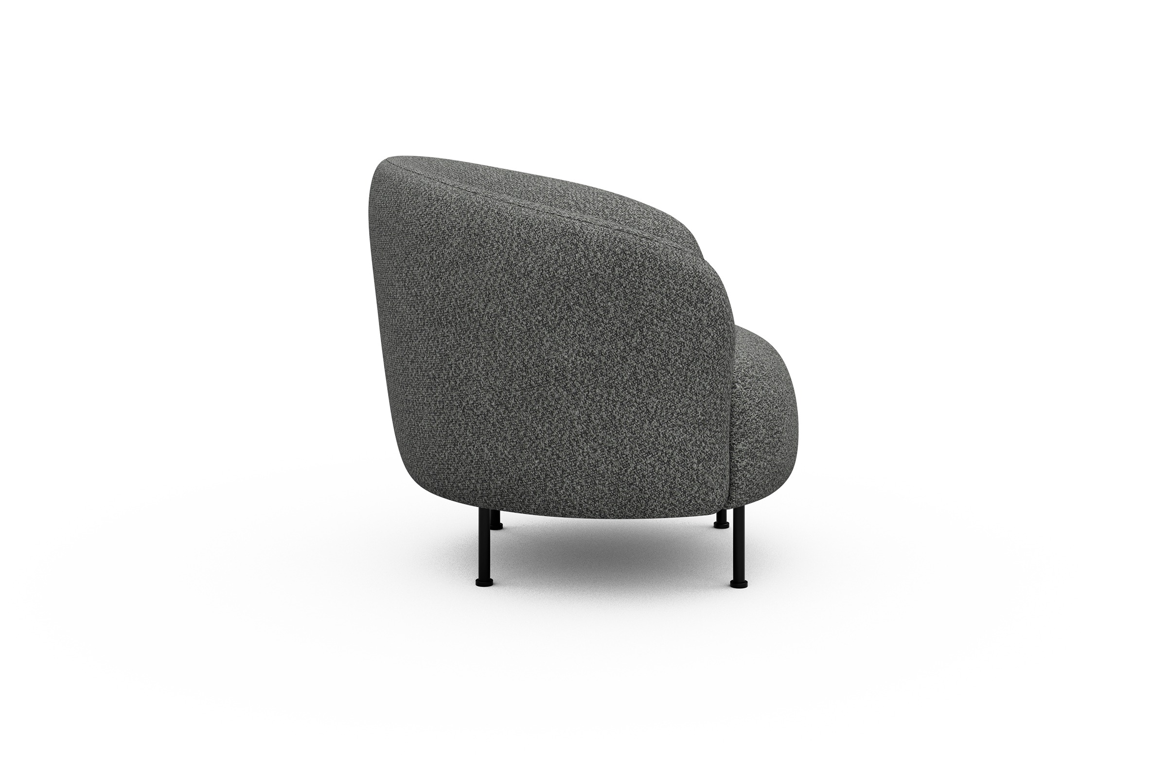 Sessel Ronda Metallbeine Schwarz Vanora-Warm-Grey