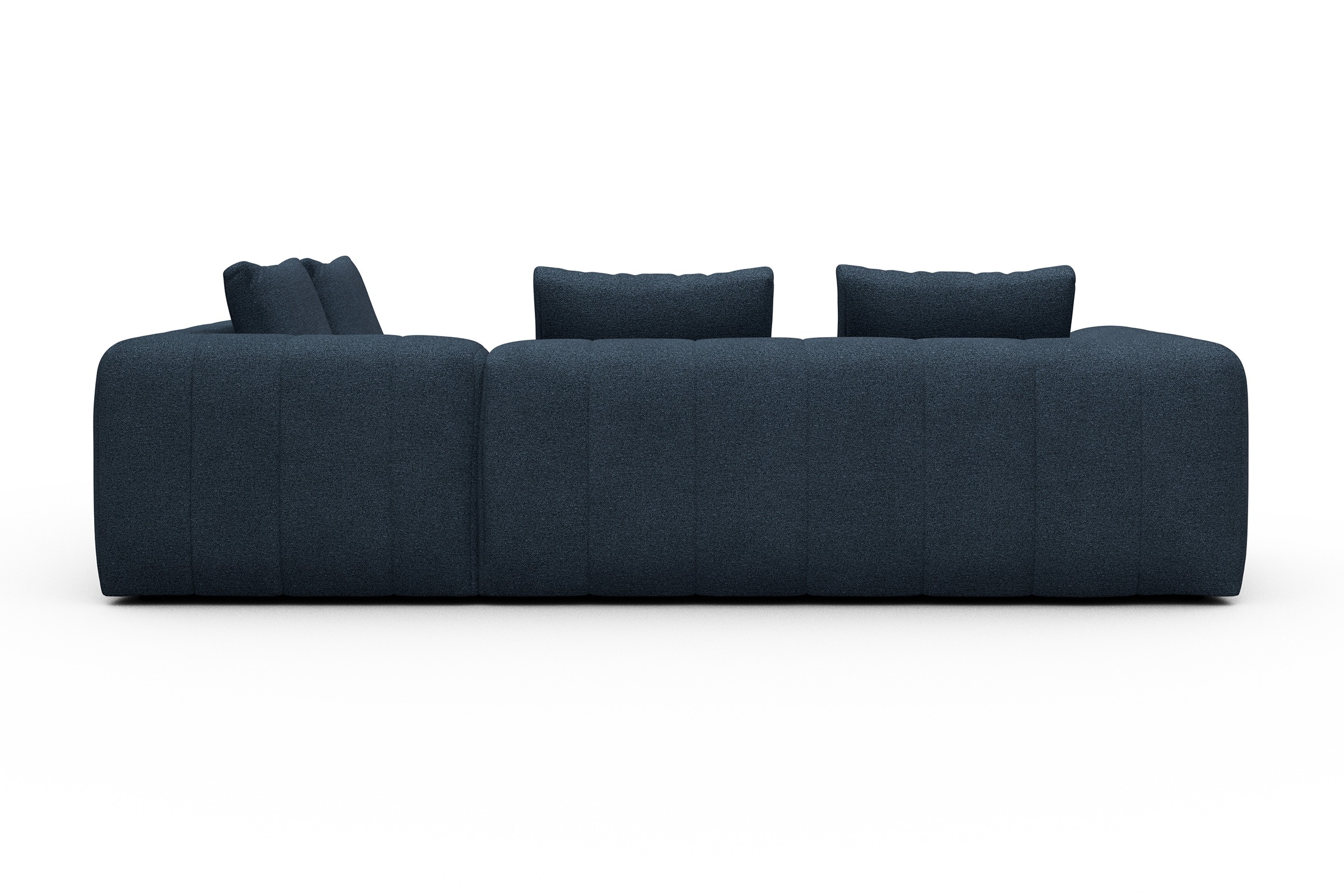 Ecksofa Hugo 2x 2,5-Sitzer Armlehne links Boucle-Blue