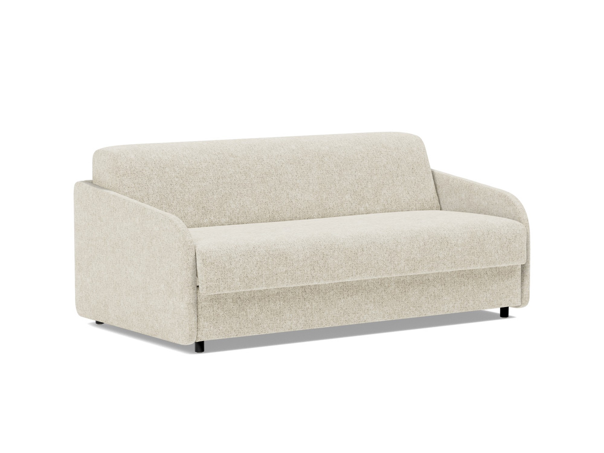 Schlafsofa Eivor mit Memory-Matratze 140 Strukturierter Stoff Taura 357-Off-White
