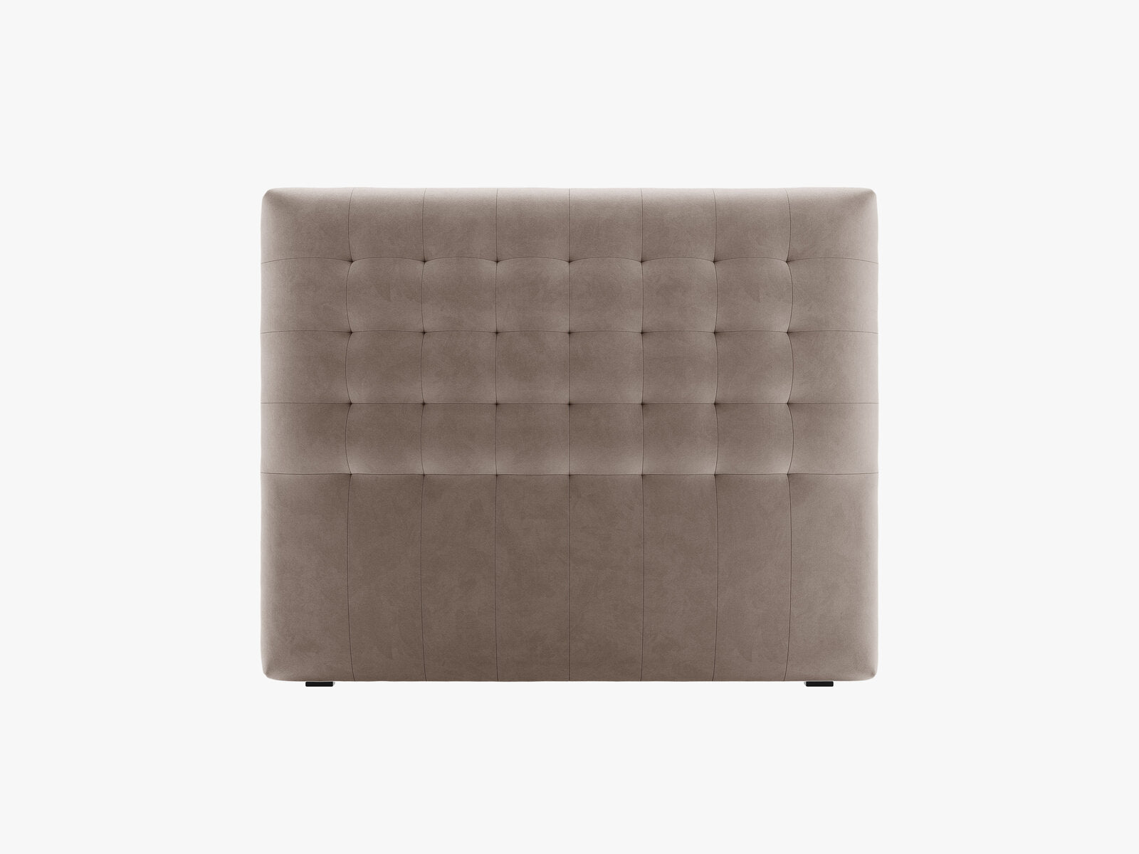 Micadoni Nova Samtiger Kopfteil 120 cm (H 95 cm) Samt Paris Warmes Grau 120x95
