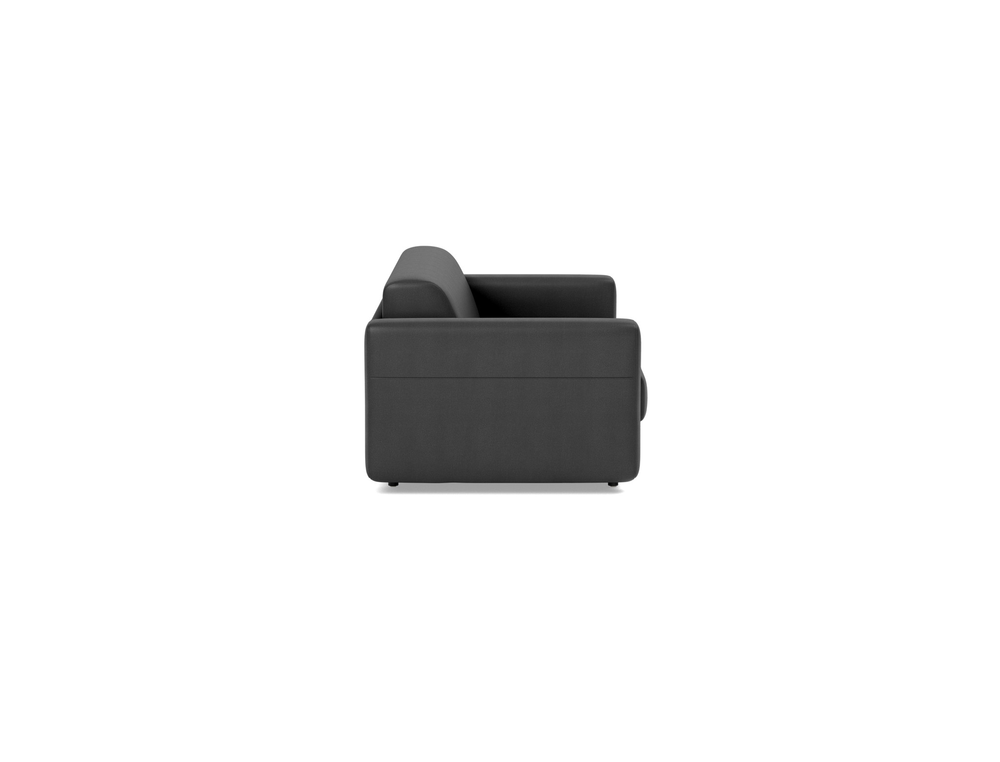 Schlafsofa Killian mit Memory-Matratze 140 Lederoptik Faunal 550-Black
