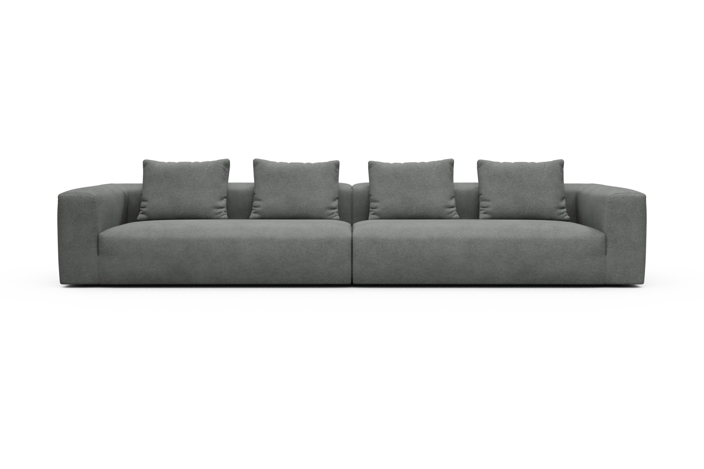 Skandi Home Modulares XXL Sofa Fred 5-Sitzer Boucle-Ash-Grey moebelfaktor