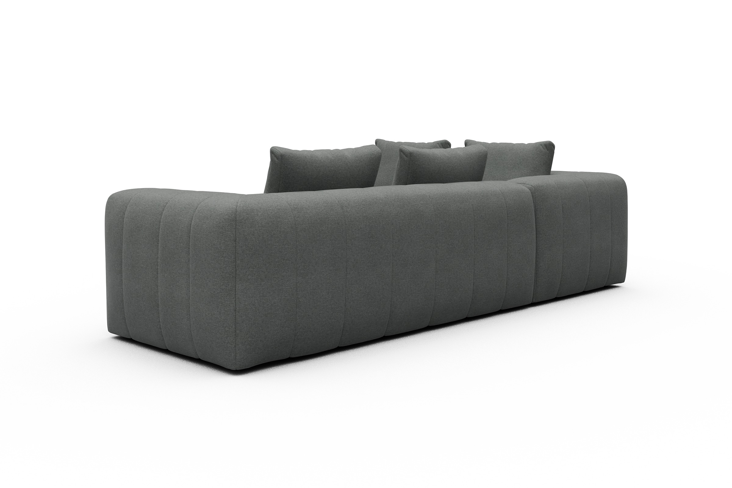 Ecksofa Hugo 2x 2,5-Sitzer Armlehne rechts Satya-Steel